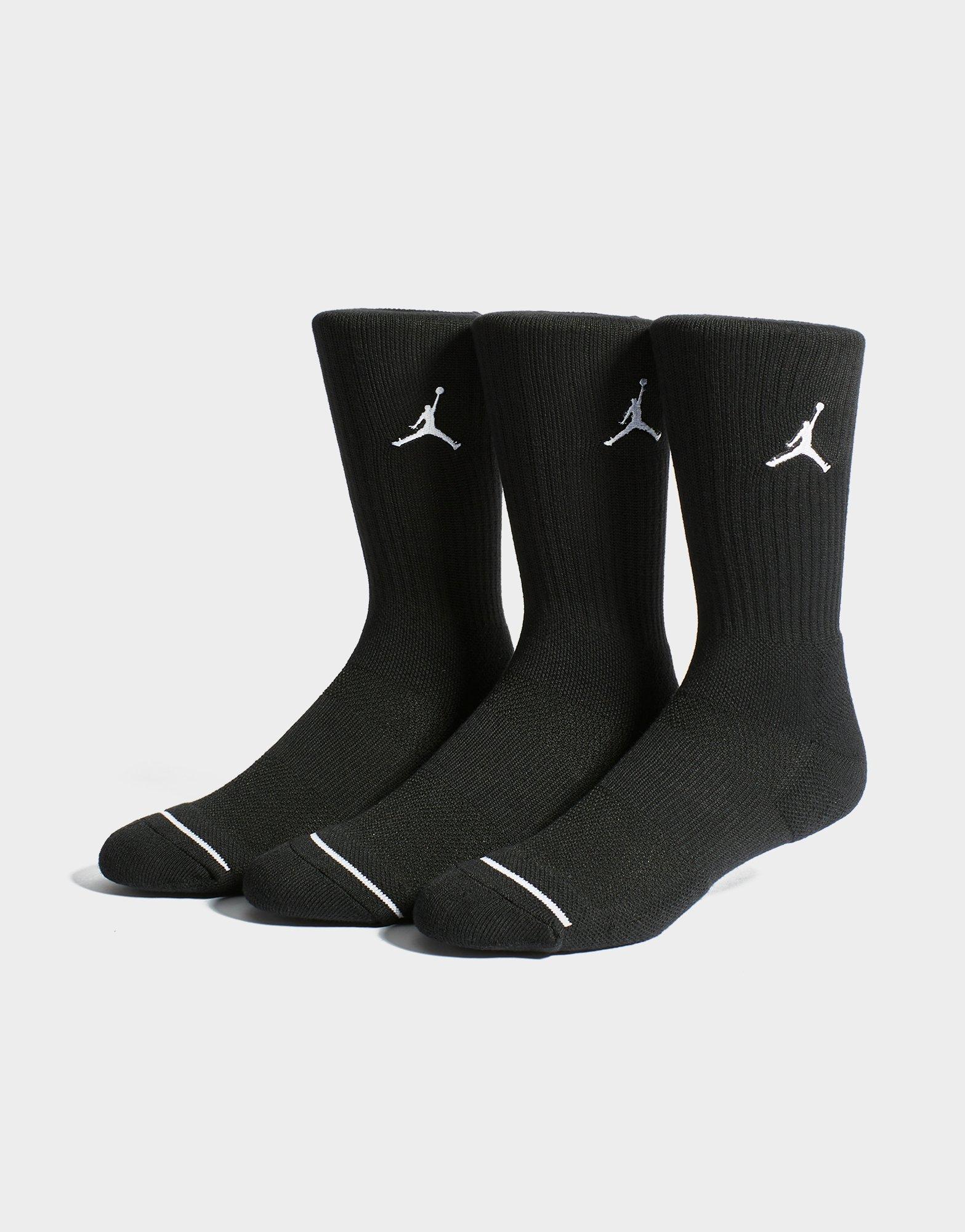 Black Jordan 3-Pack Crew Socks | JD 