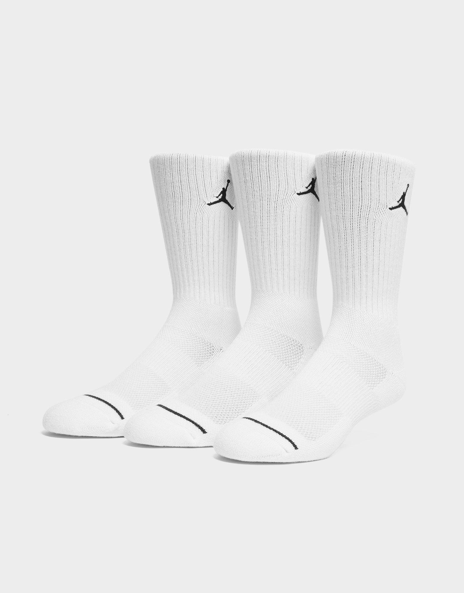White Jordan 3-Pack Crew Socks | JD 