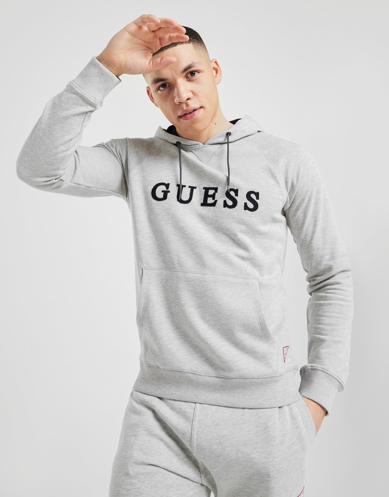 guess embroidered hoodie sweatshirt