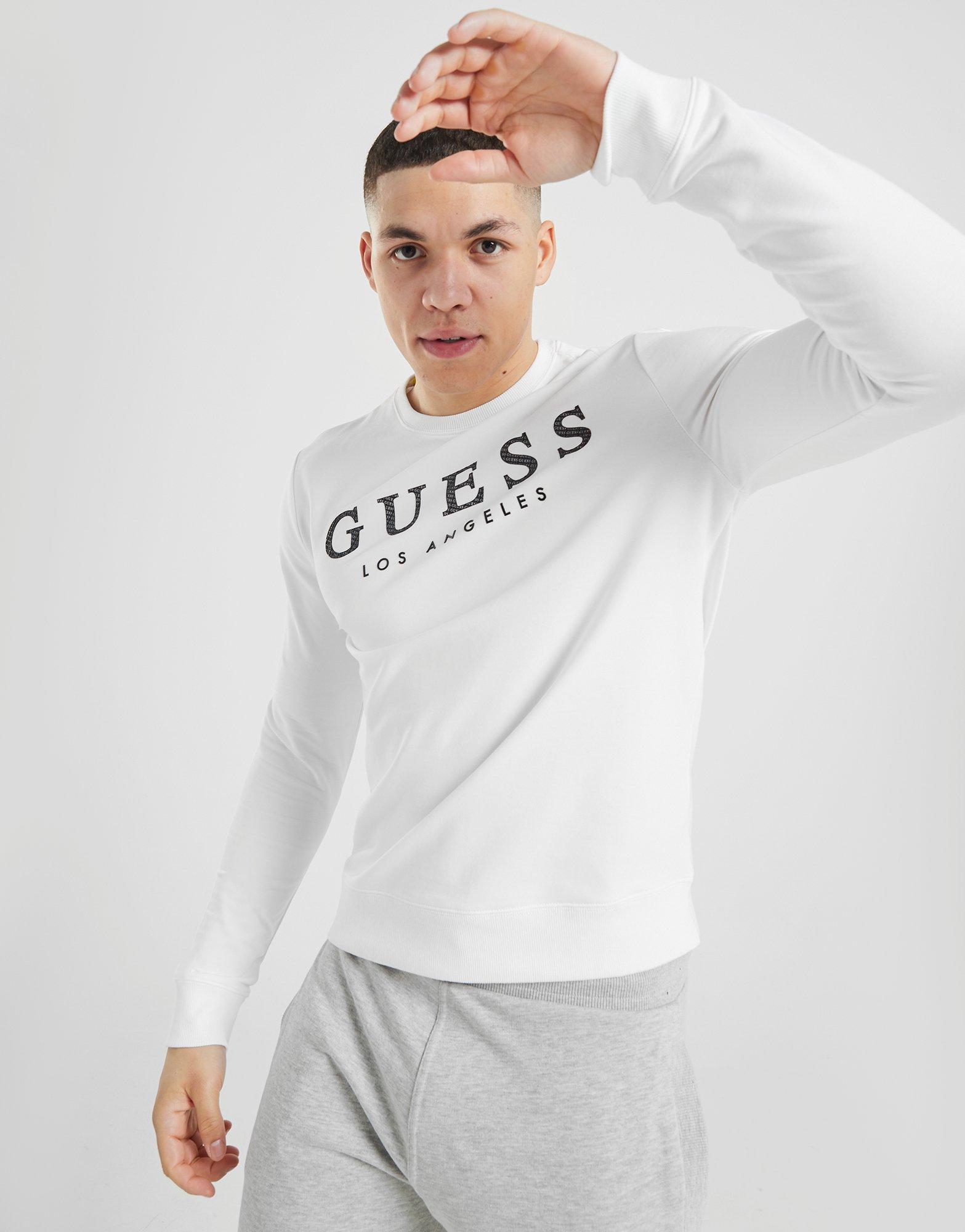 guess embossed logo sweatshirt