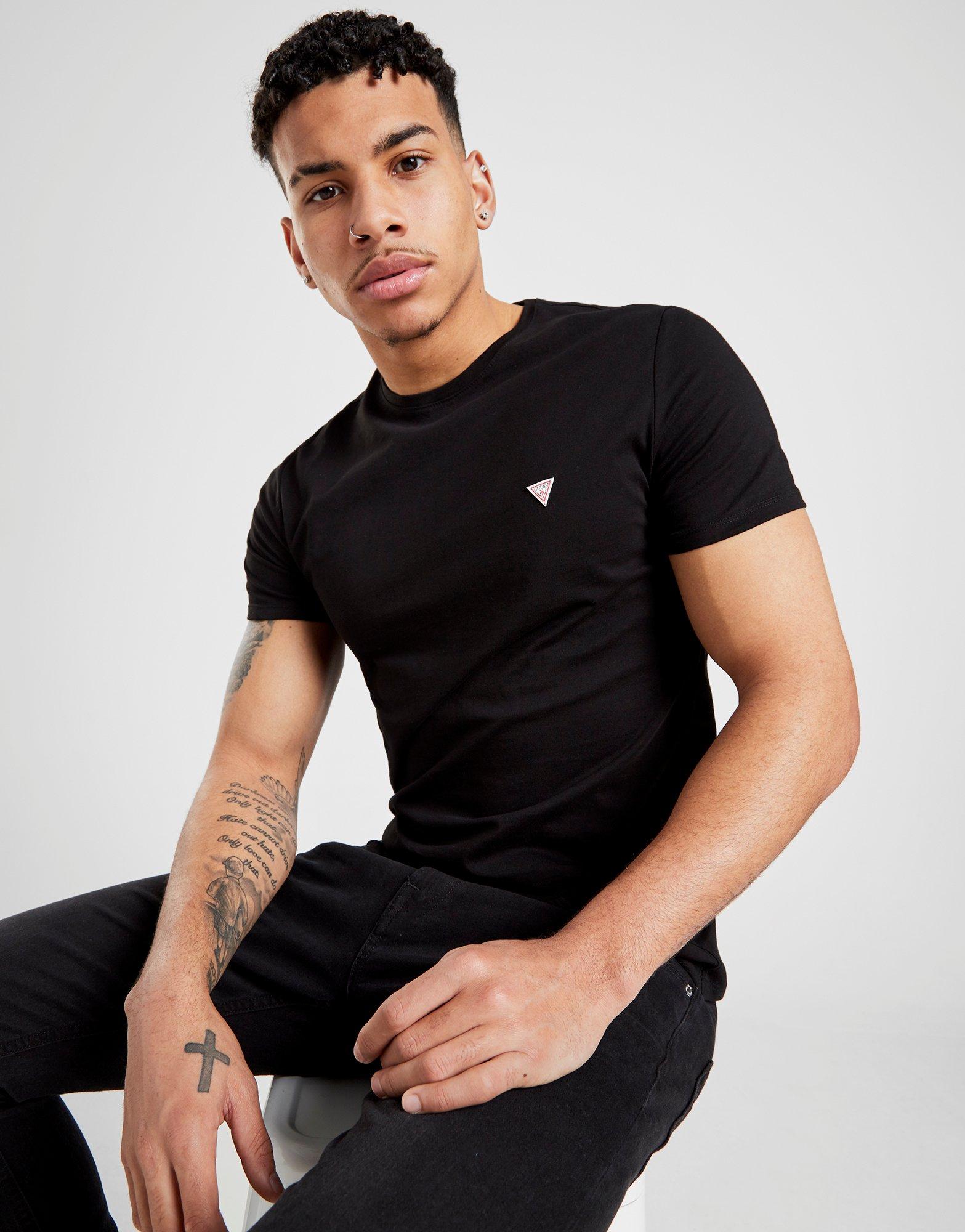 guess small logo t shirt