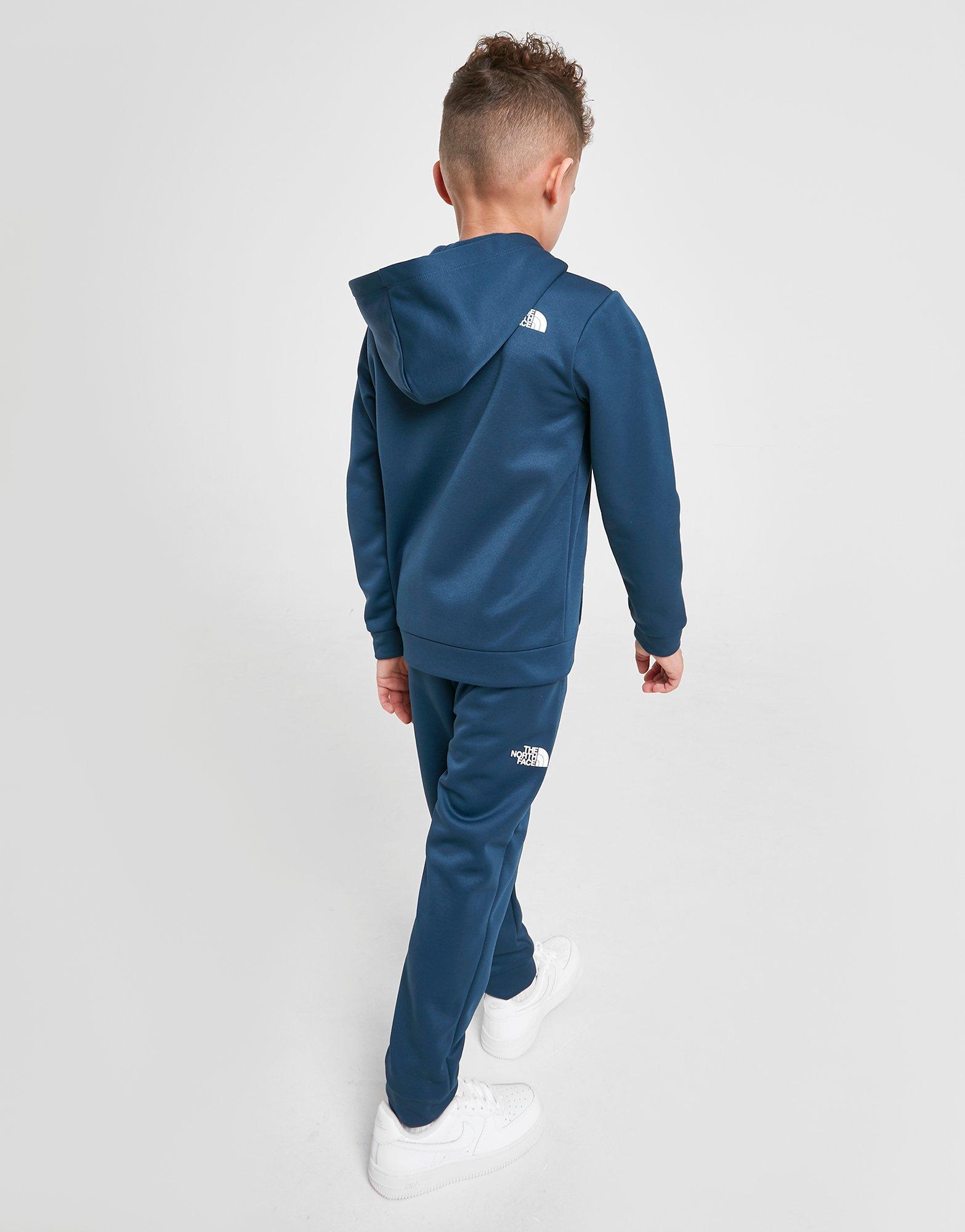 north face tracksuit blue