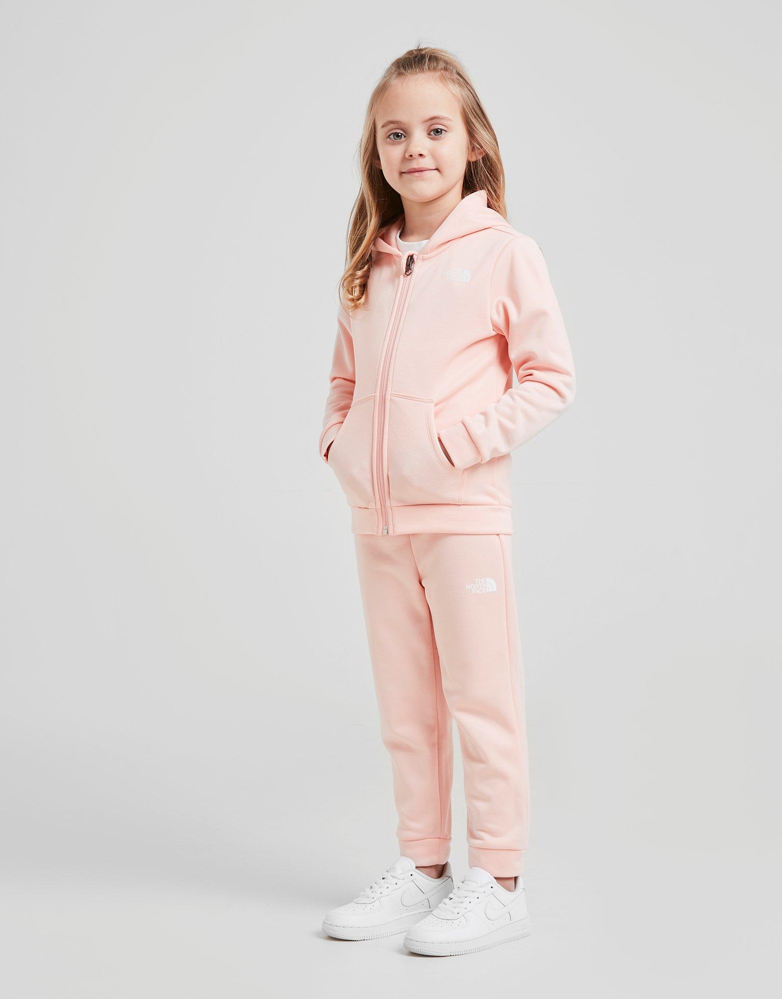 pink north face tracksuit