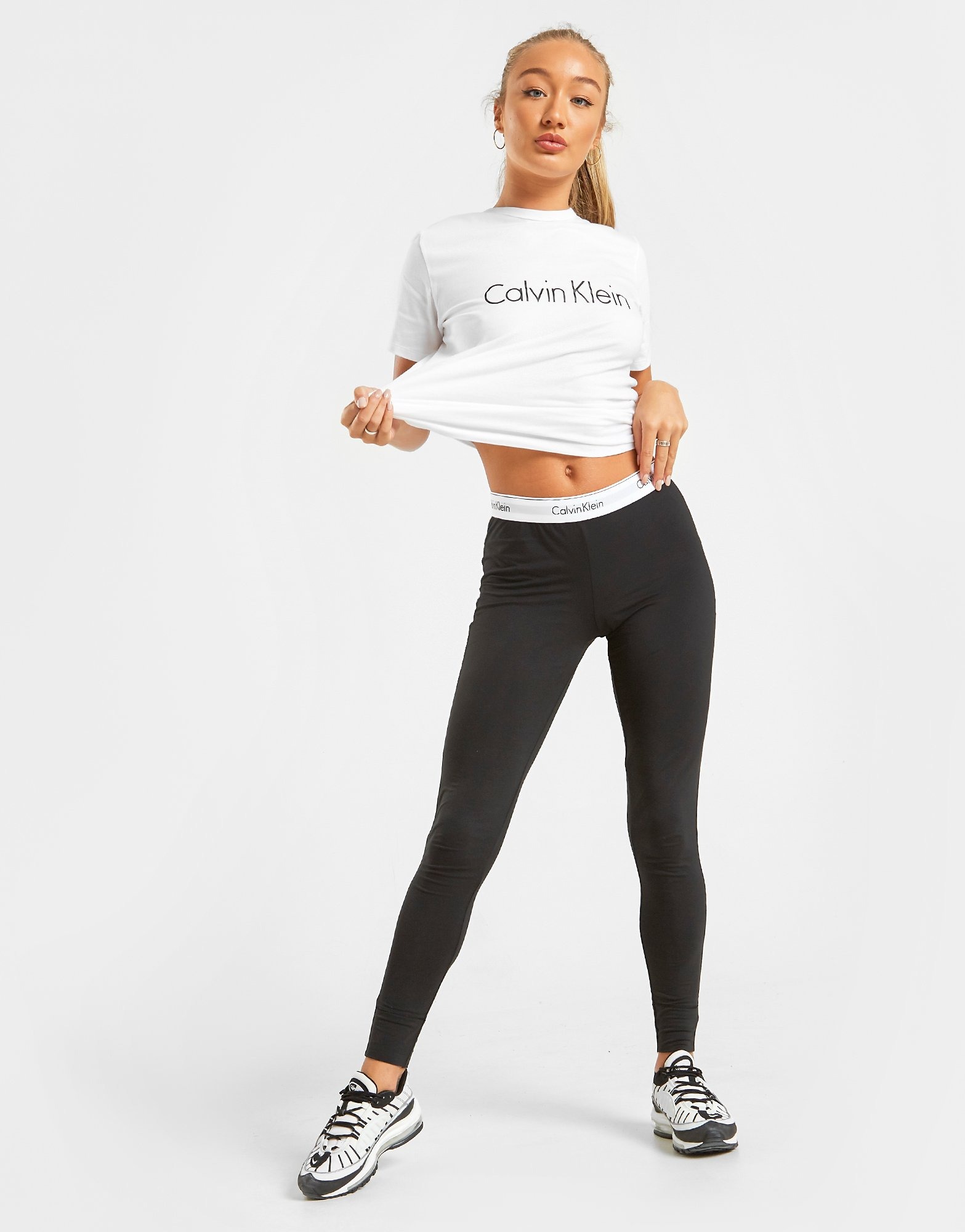 Calvin Klein Women's Cotton Bralette and Leggings Set in Grey - INTOTO7  Menswear