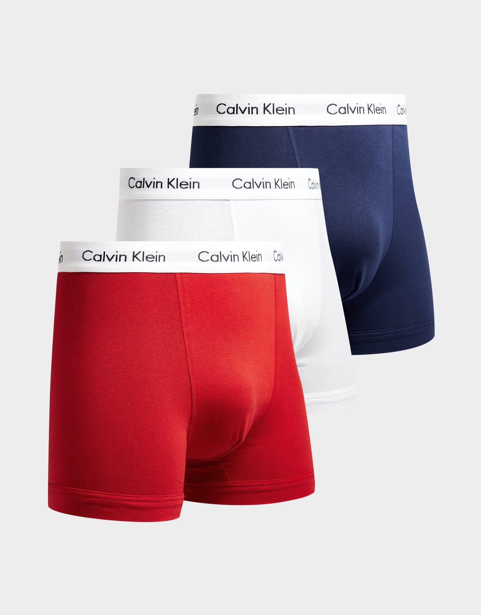 Buy Tommy Hilfiger Blue Signature Cotton Essentials Trunks 3 Pack from Next  Poland