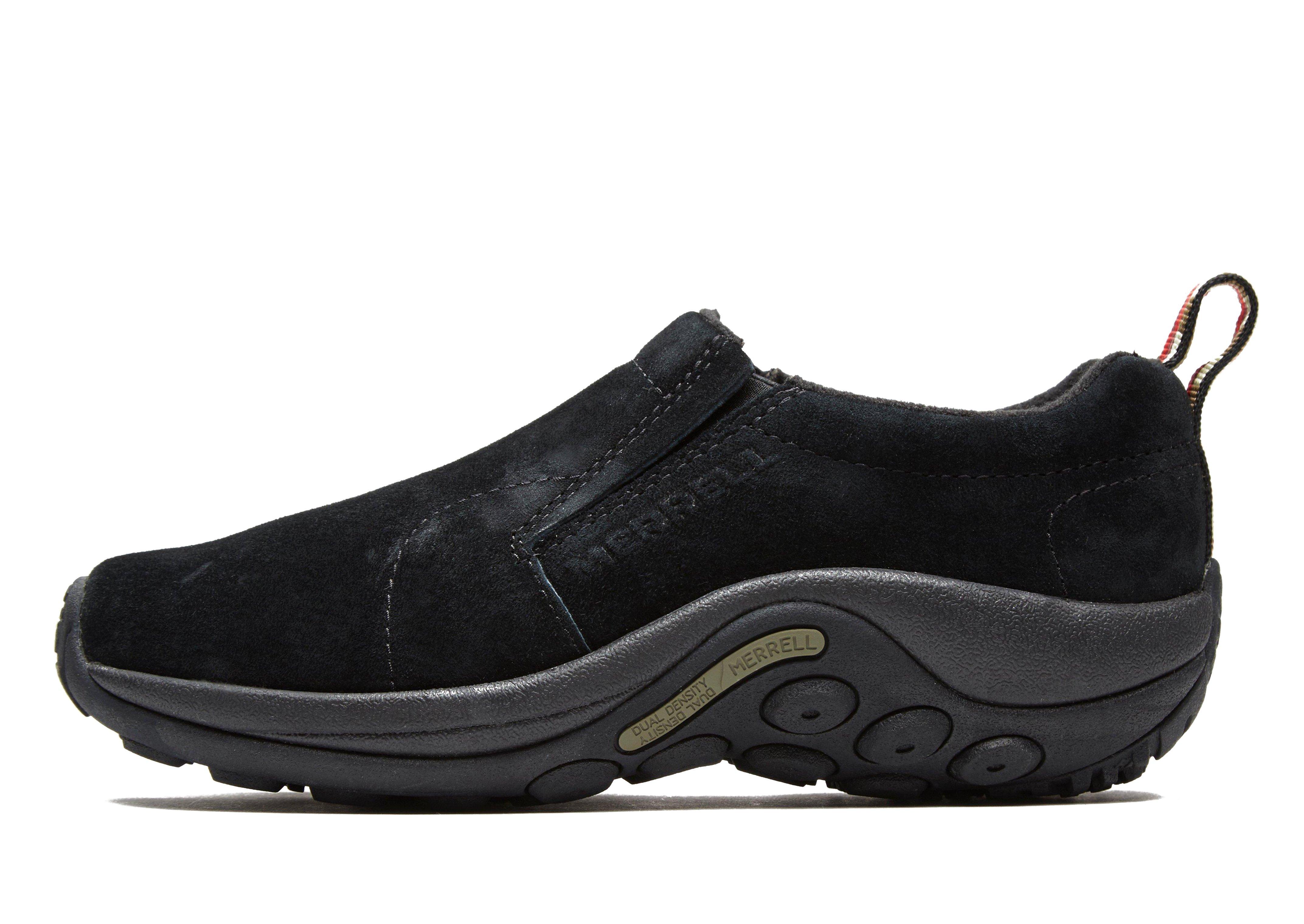 Merrell black slip on hot sale shoes