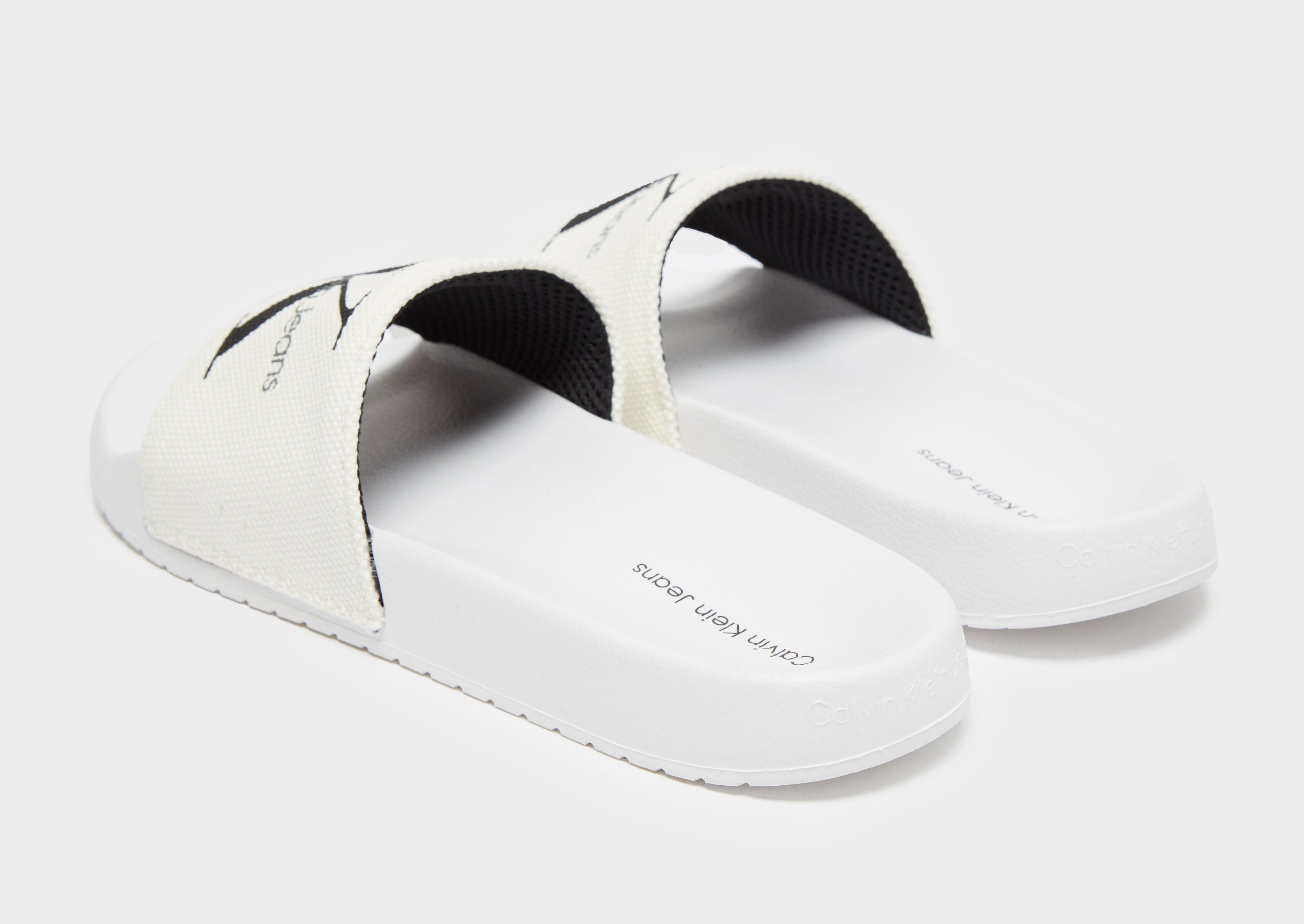 calvin klein slides women's black