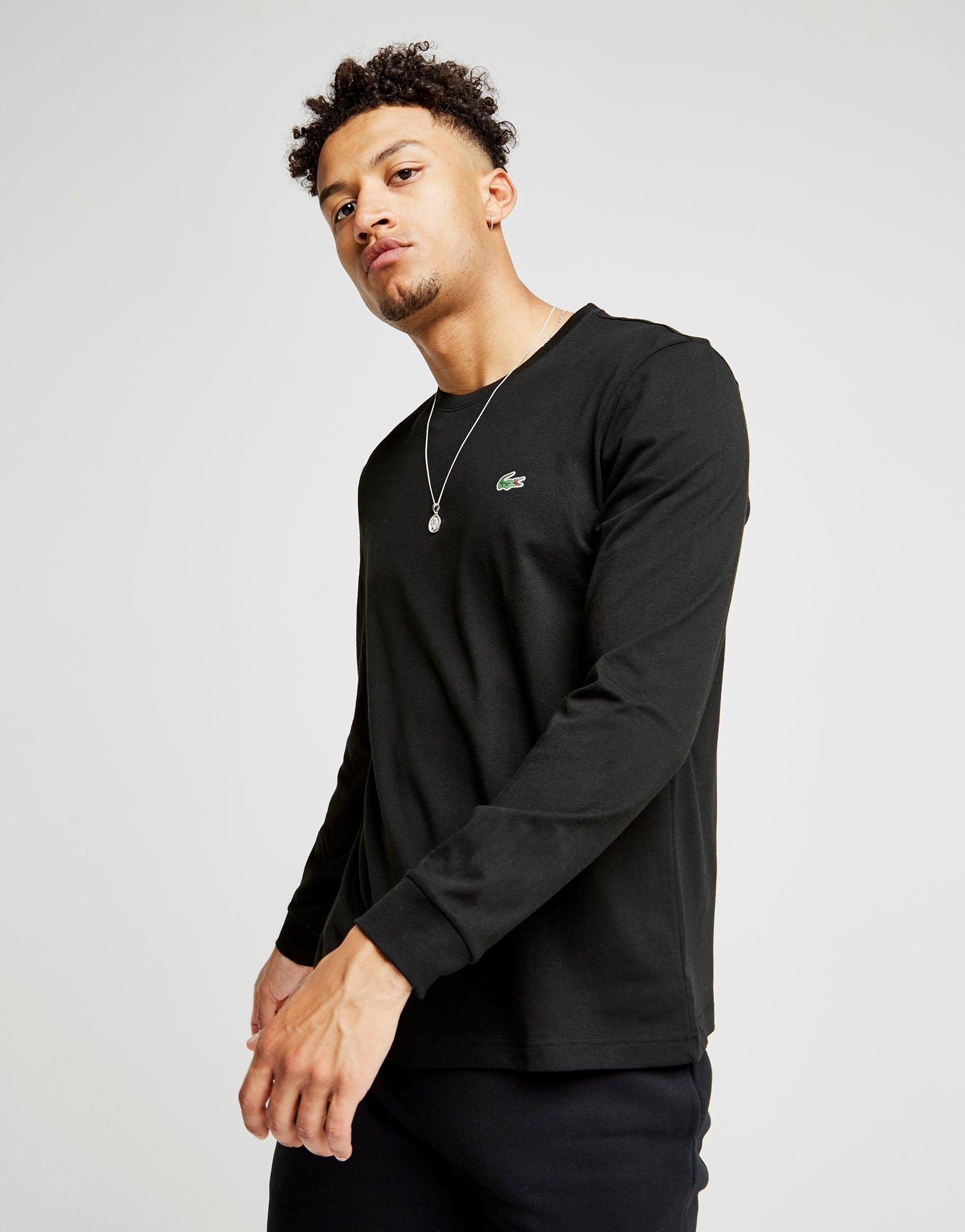 lacoste black long sleeve t shirt