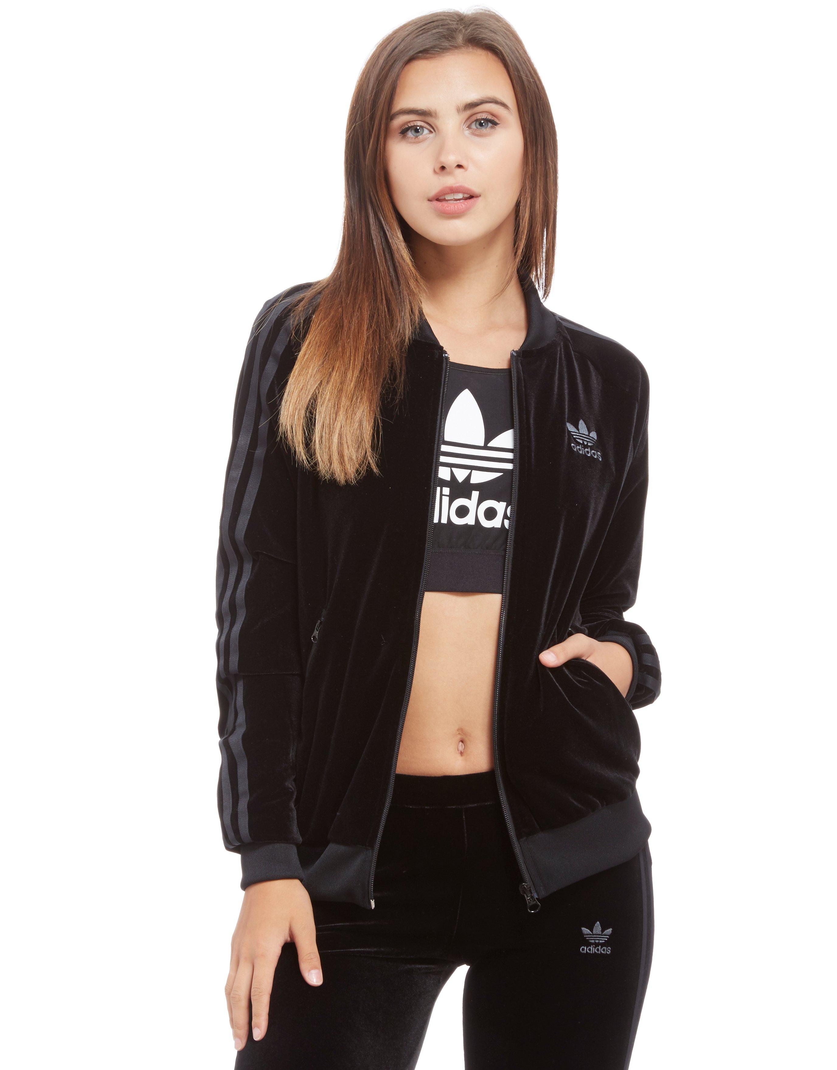 adidas velvet track top