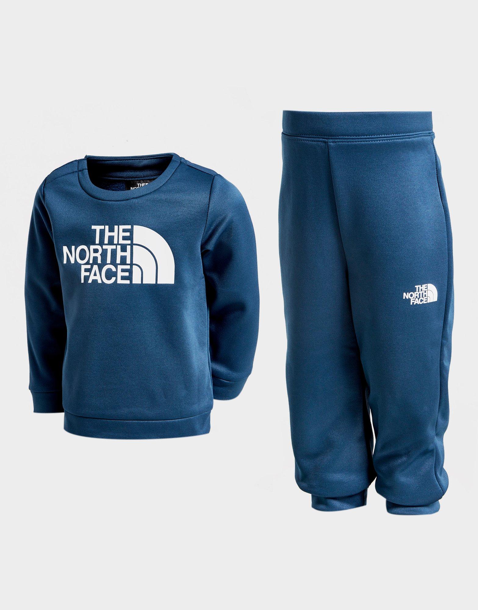 blue north face tracksuit