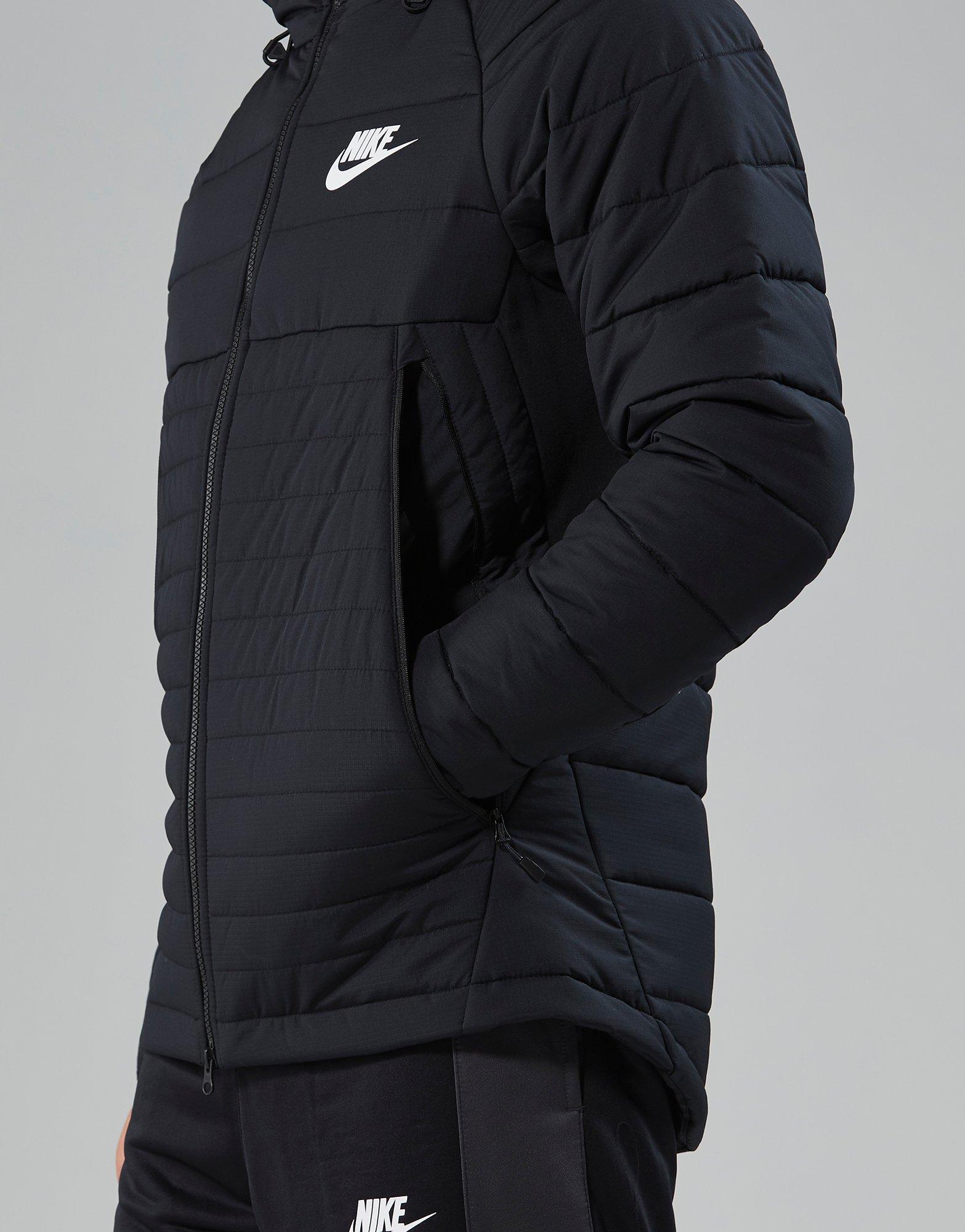 nike sportswear hooded down jacket black