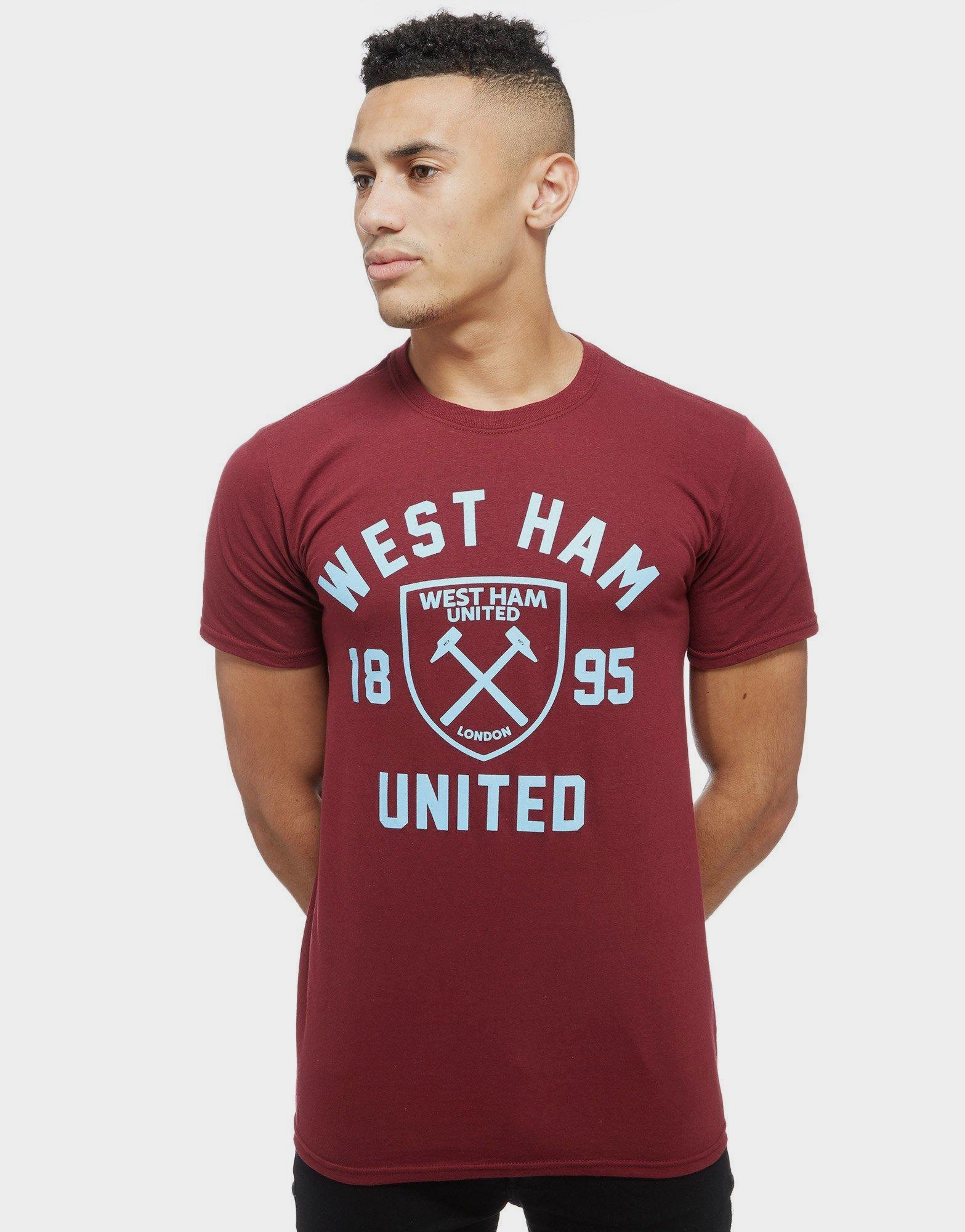 Offizielles Merchandise Geschenk für Fußballfans Herren Fleece-Kapuzenpullover mit Grafik-Print West Ham United FC 