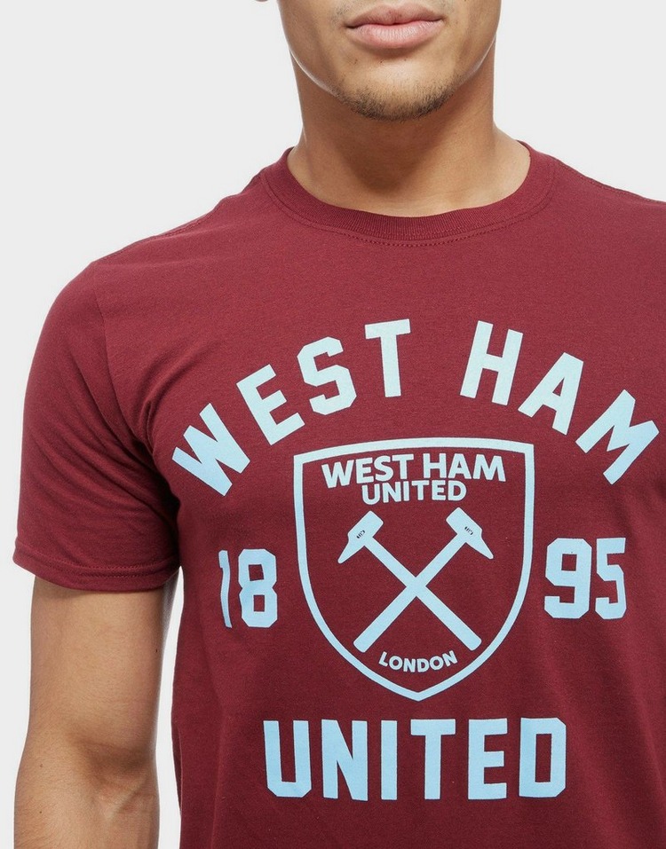 Buy Red Official Team West Ham United Club Crest T-Shirt ...