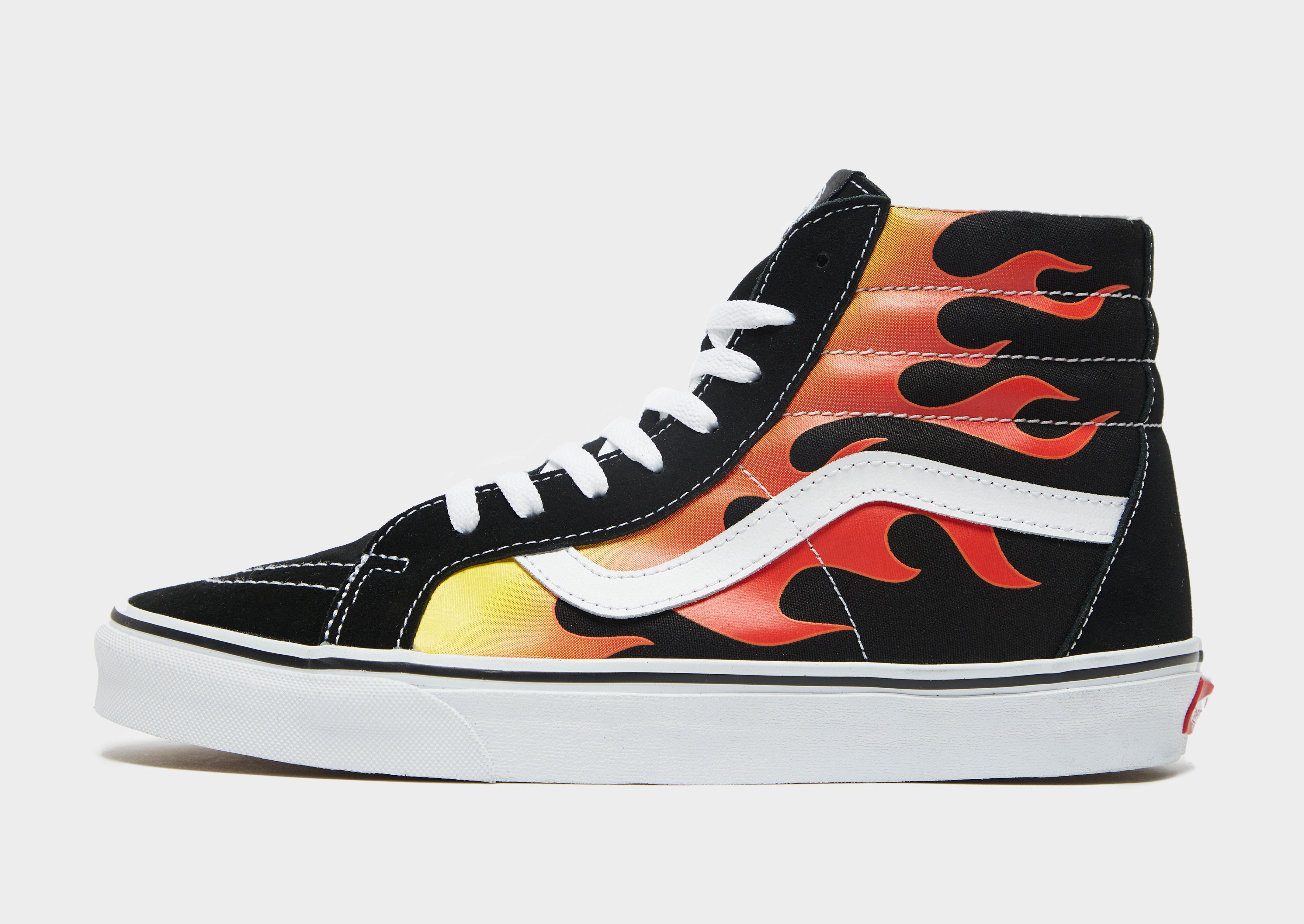 Zwart Vans Sk8-Hi Flame Heren | JD Sports