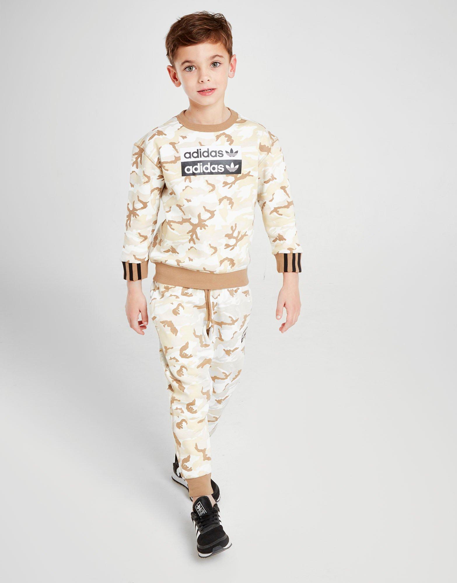khaki adidas tracksuit kids