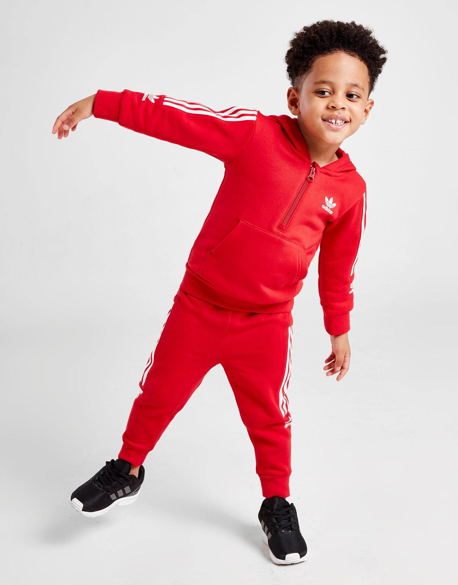 infant red adidas tracksuit