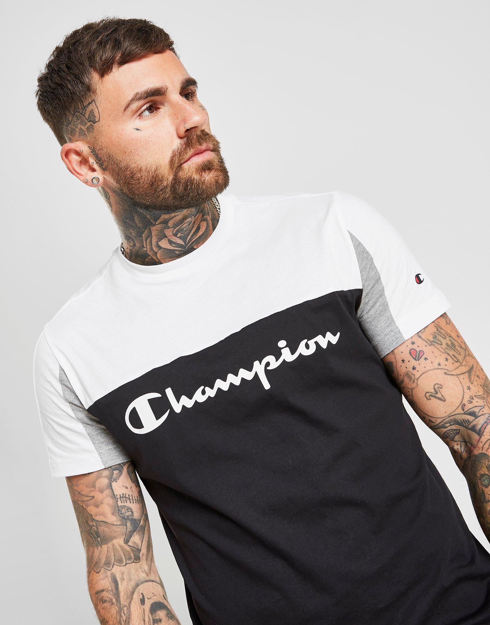 champion large logo t shirt