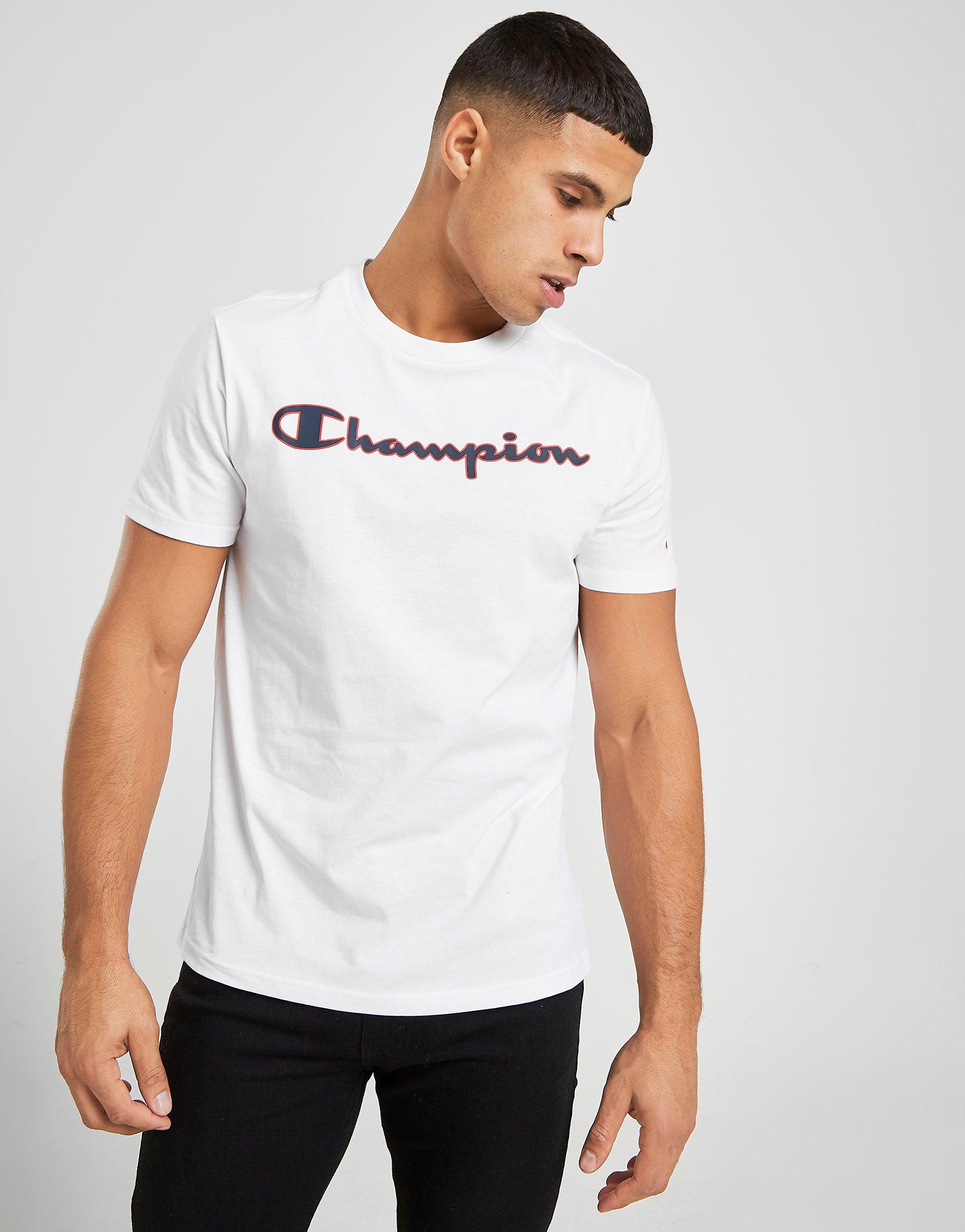 champion script t shirt white