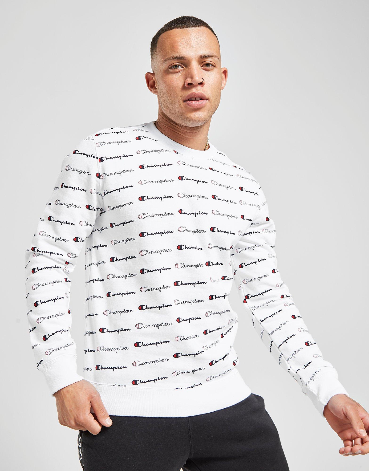 champion sweater all over print