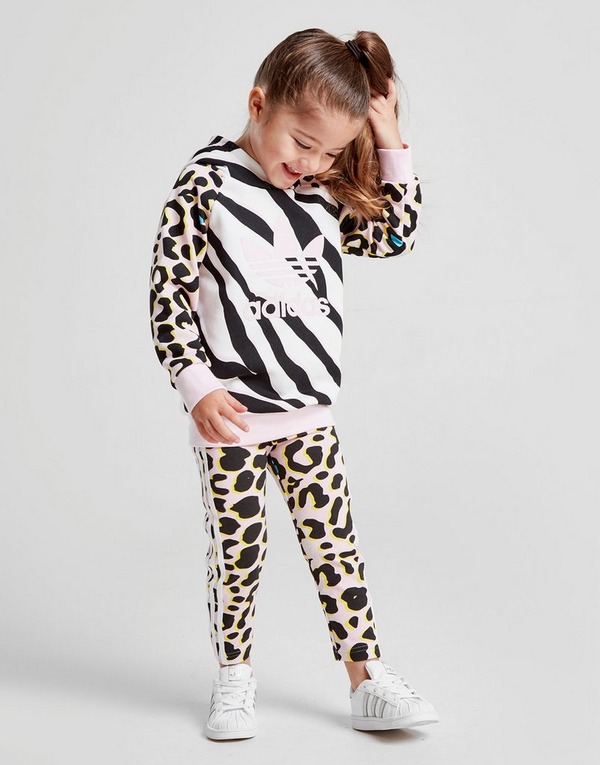 adidas Girls' Leopard Print Hoodie