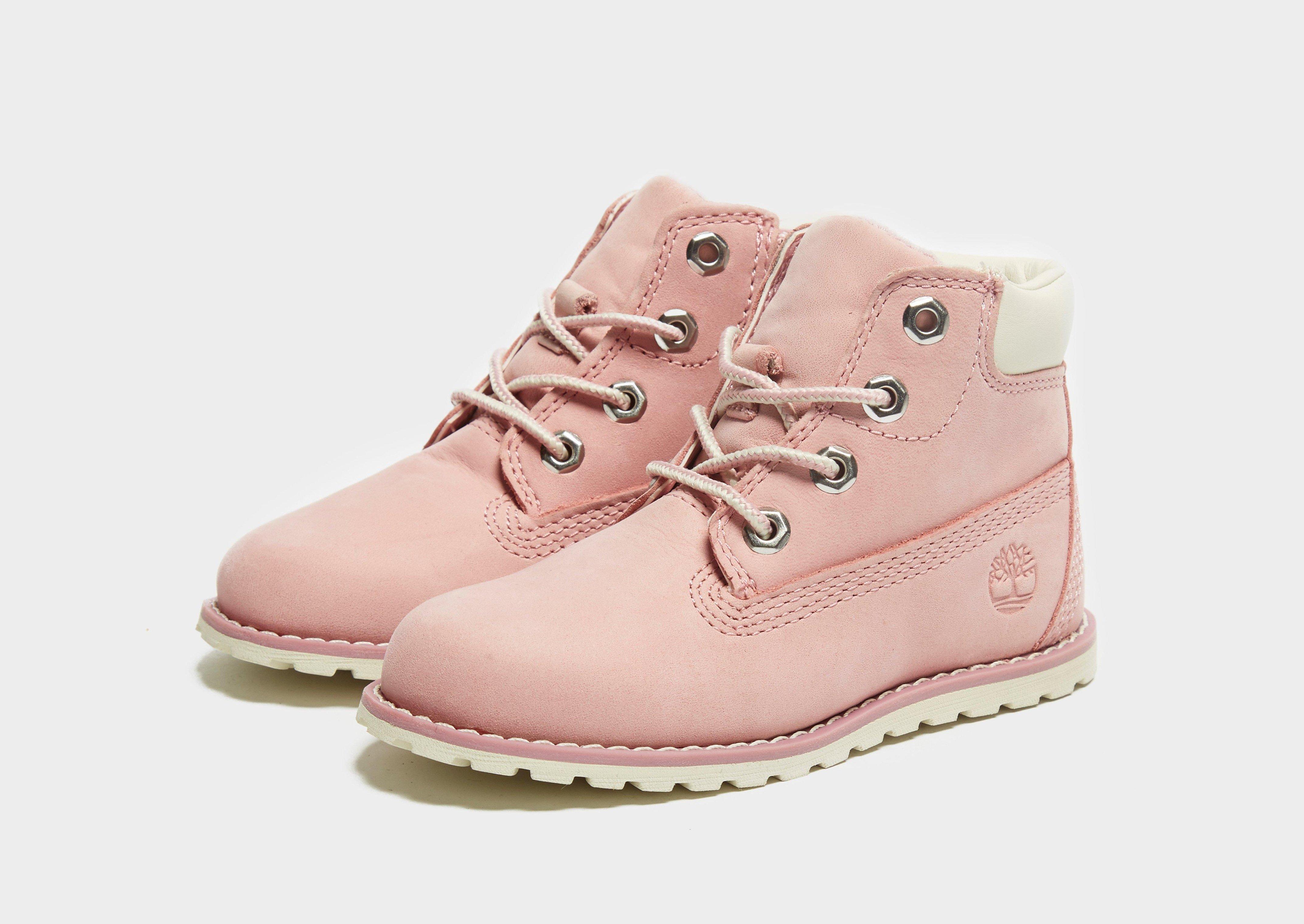 Pink on sale timberlands children's