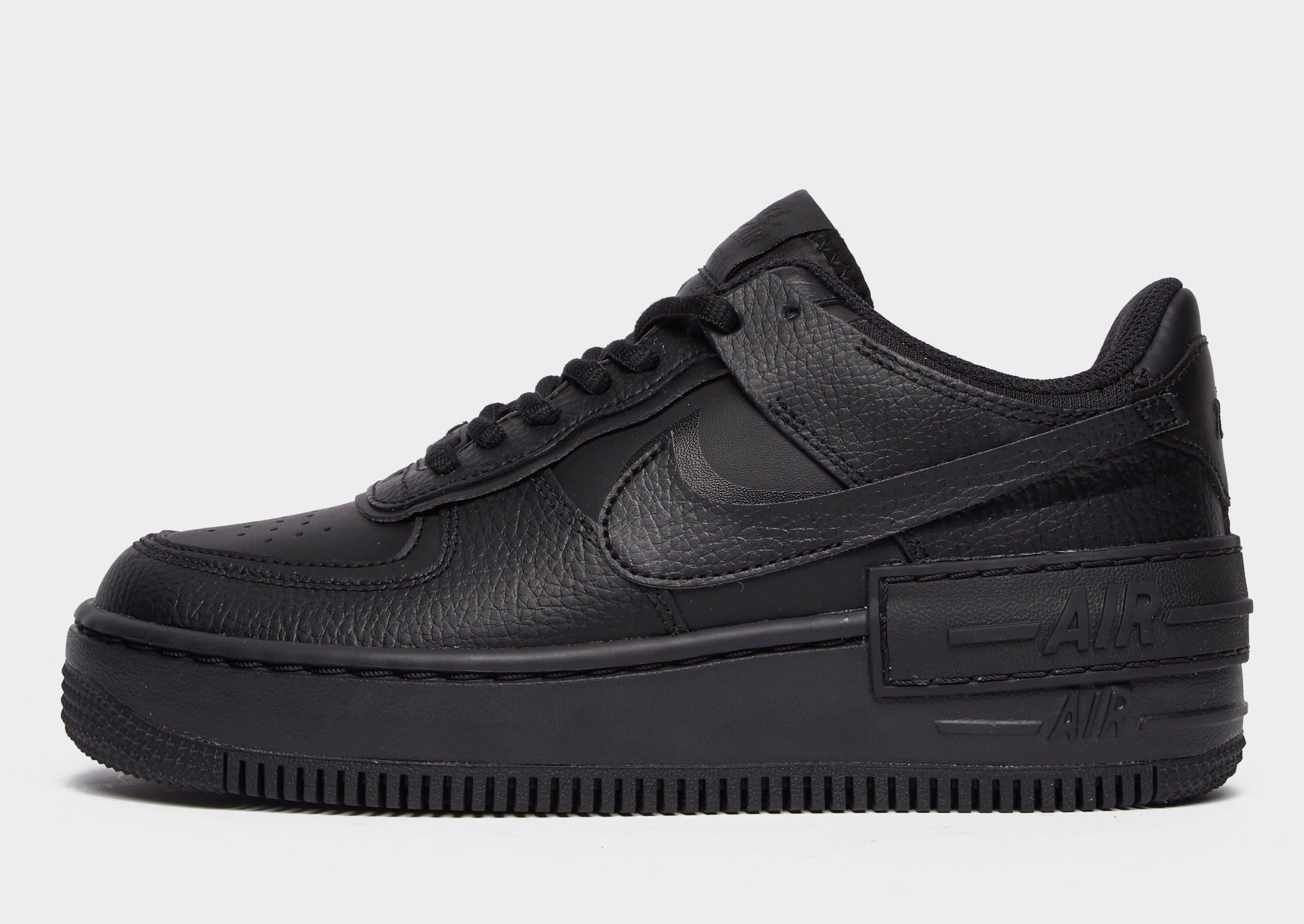 womens black nike air force ones