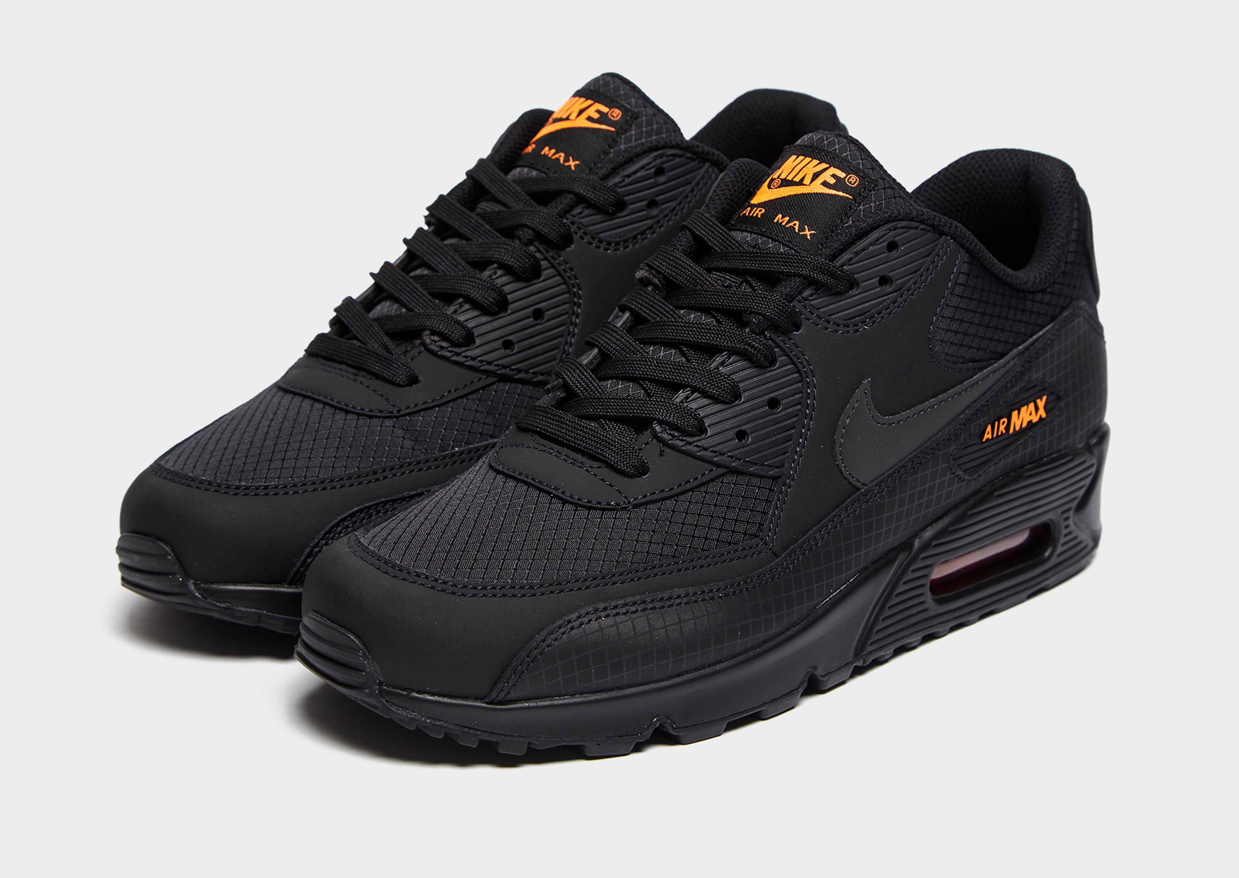 nike air max 90 mens black and orange