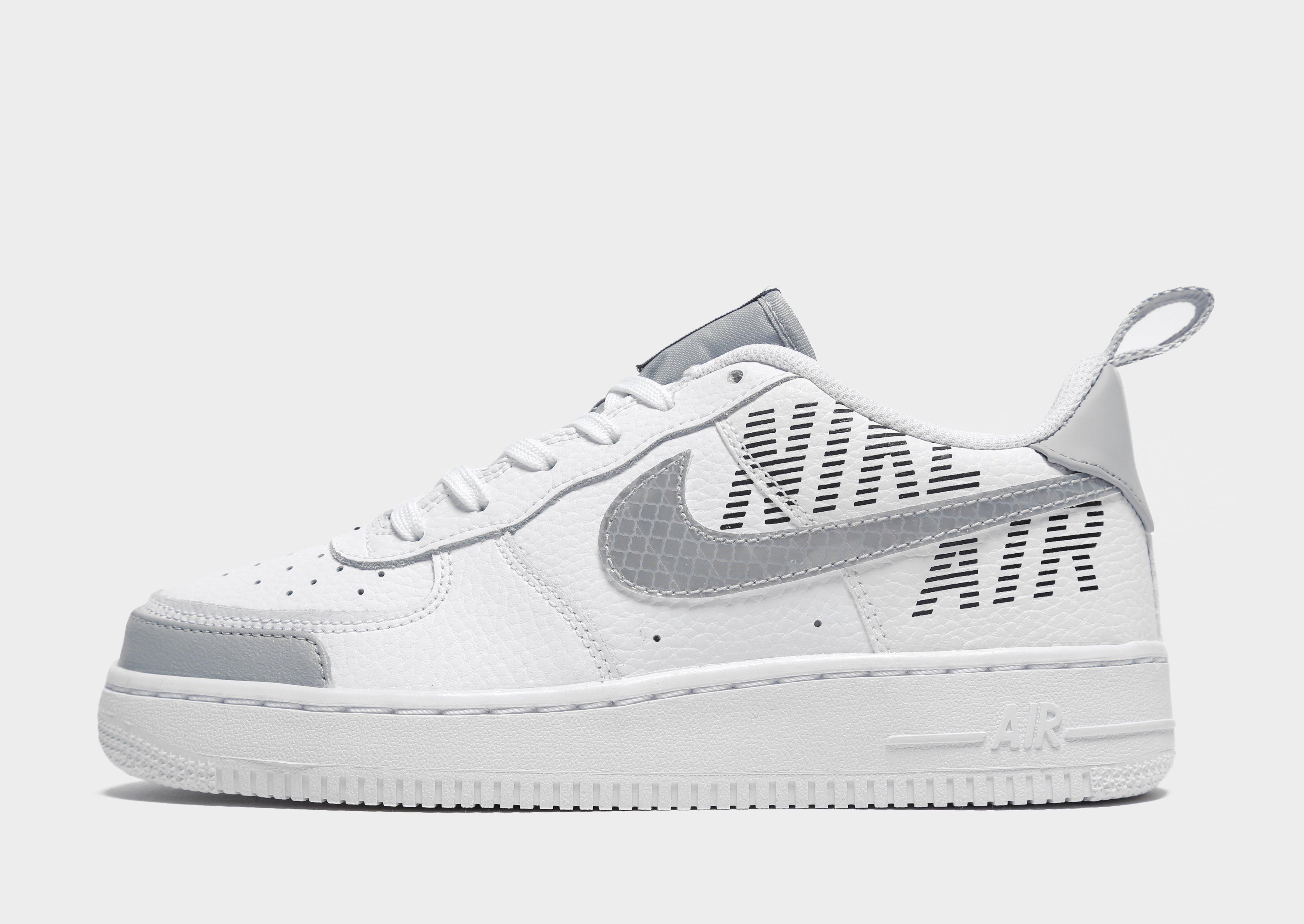 nike air force 1 utility junior white and grey