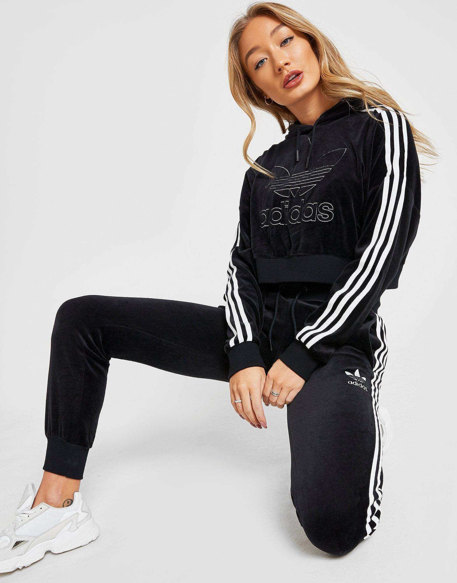 adidas velvet hoodie women's