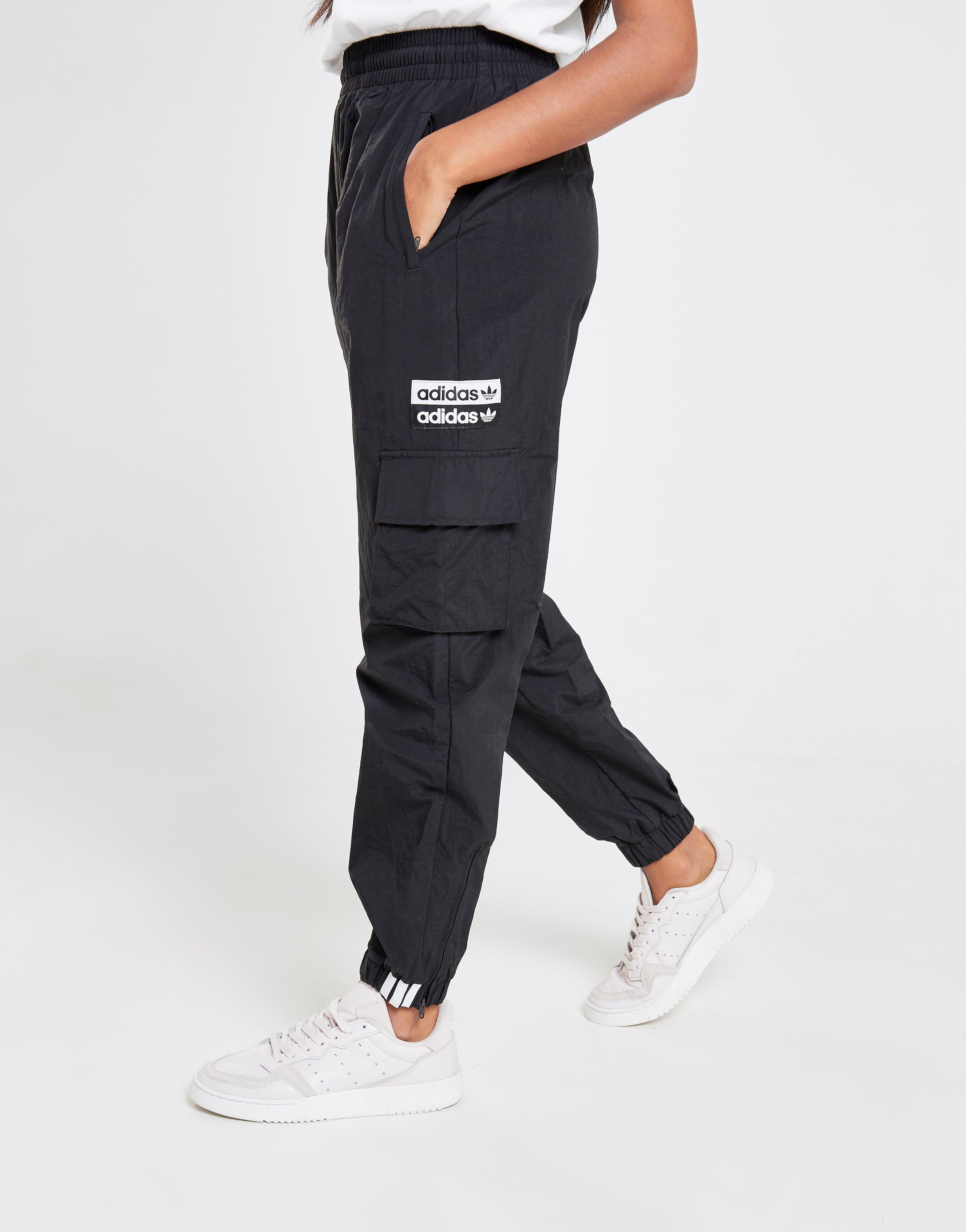 black cargo tracksuit bottoms