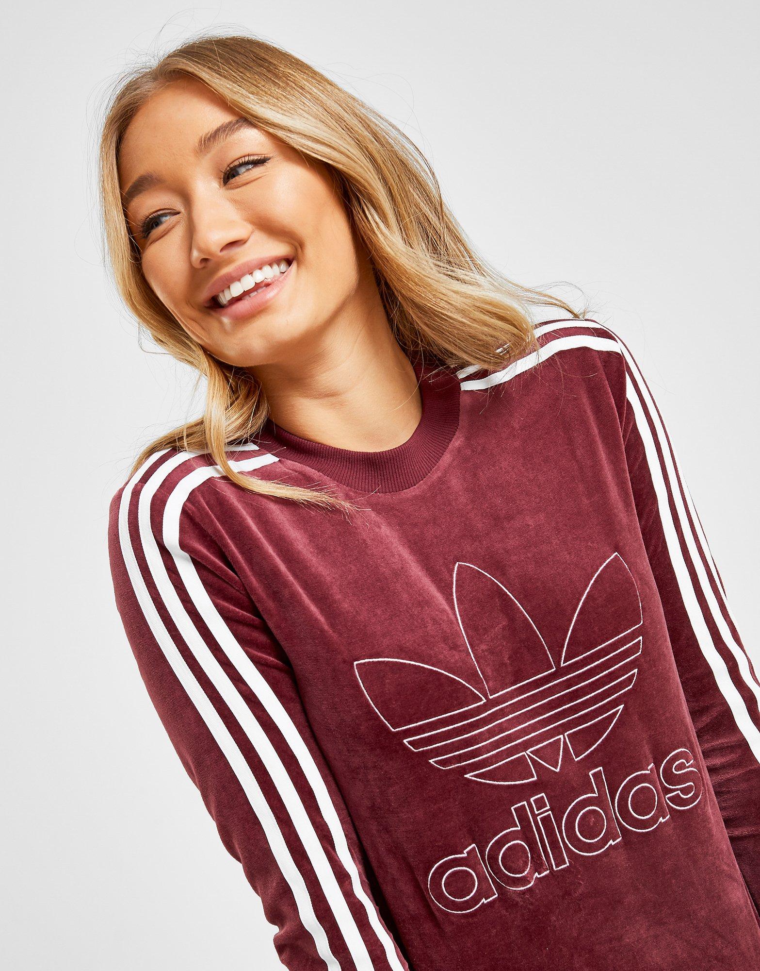 adidas velvet long sleeve top