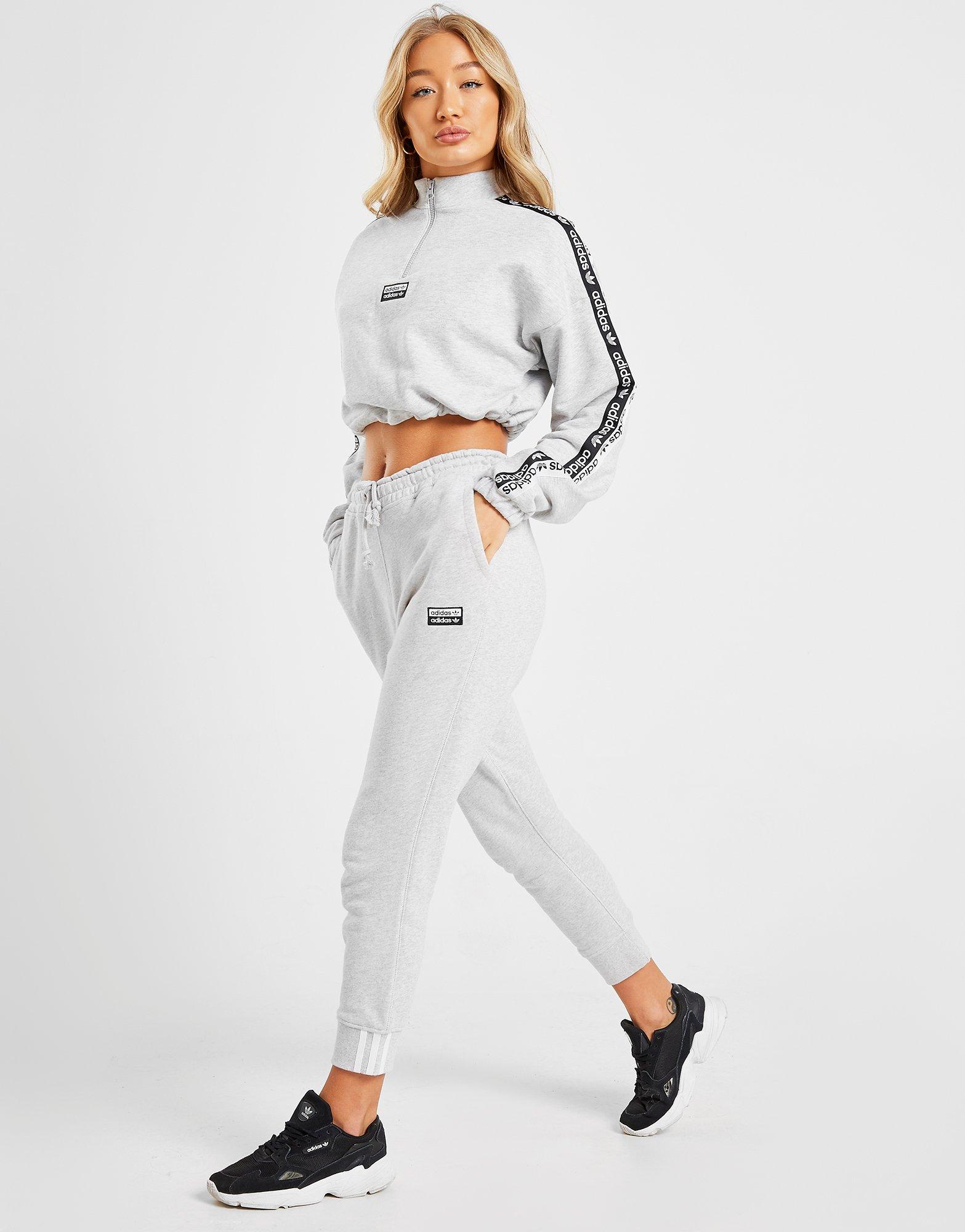 adidas originals ryv cuffed joggers in grey