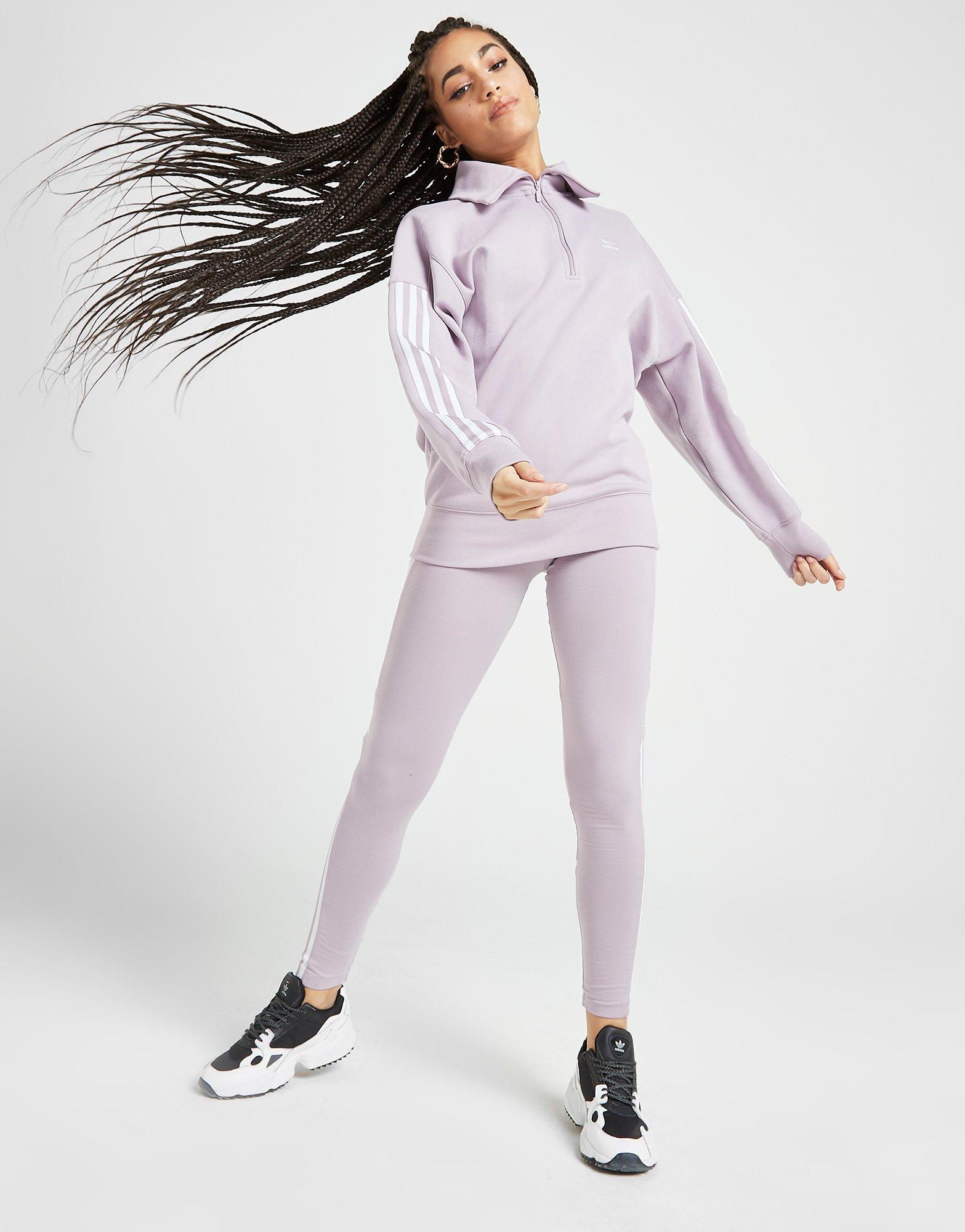 adidas locked up quarter zip lilac