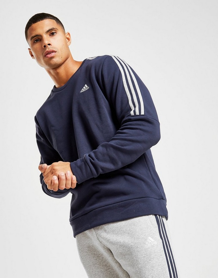 Buy Blue adidas Essential Crew Neck Sweatshirt | JD Sports | JD Sports Ireland