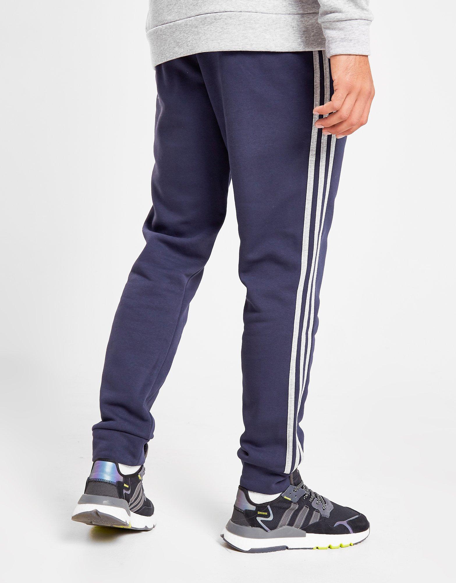 adidas pants blue stripes