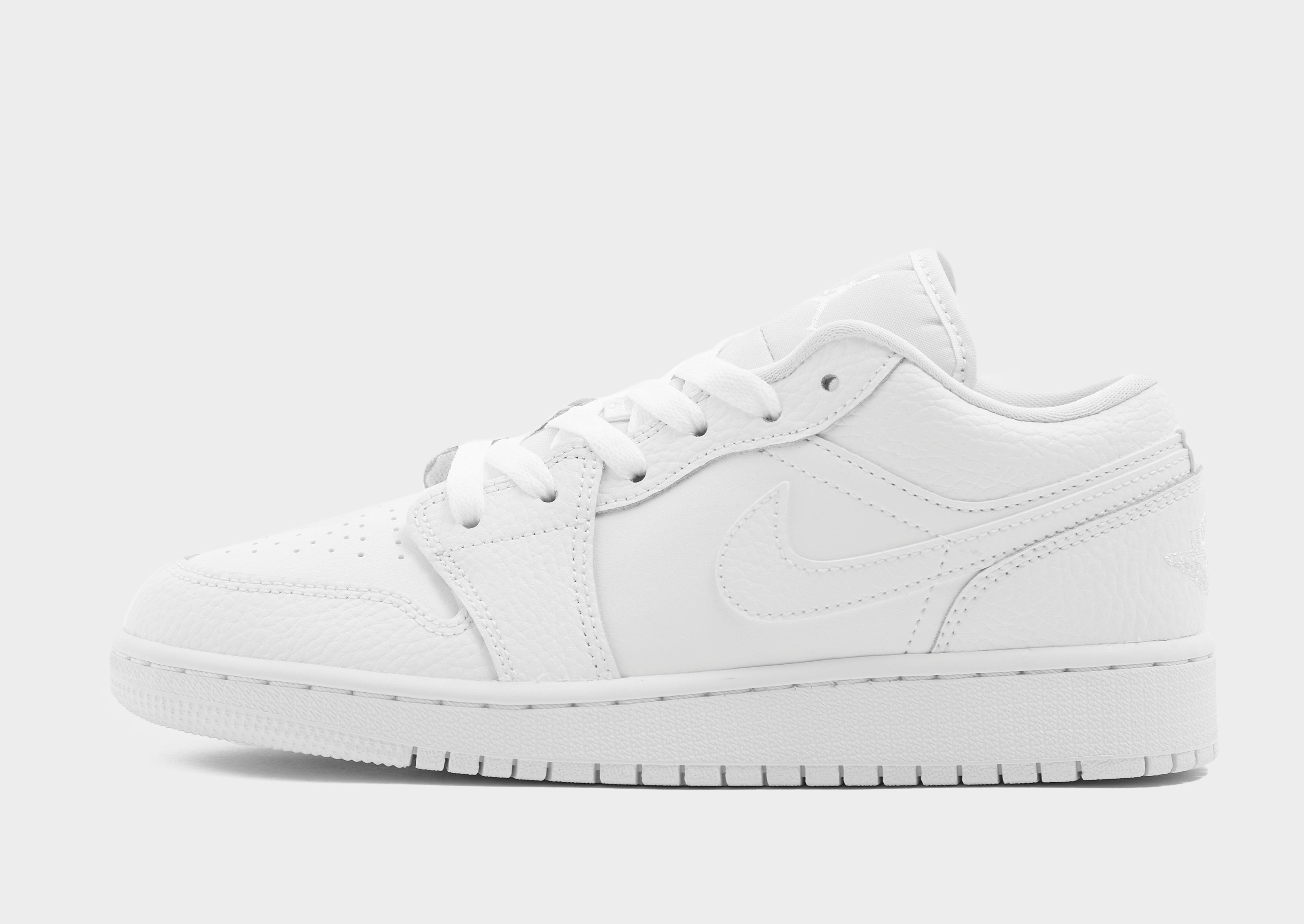 Buy White Jordan Air 1 Low Junior