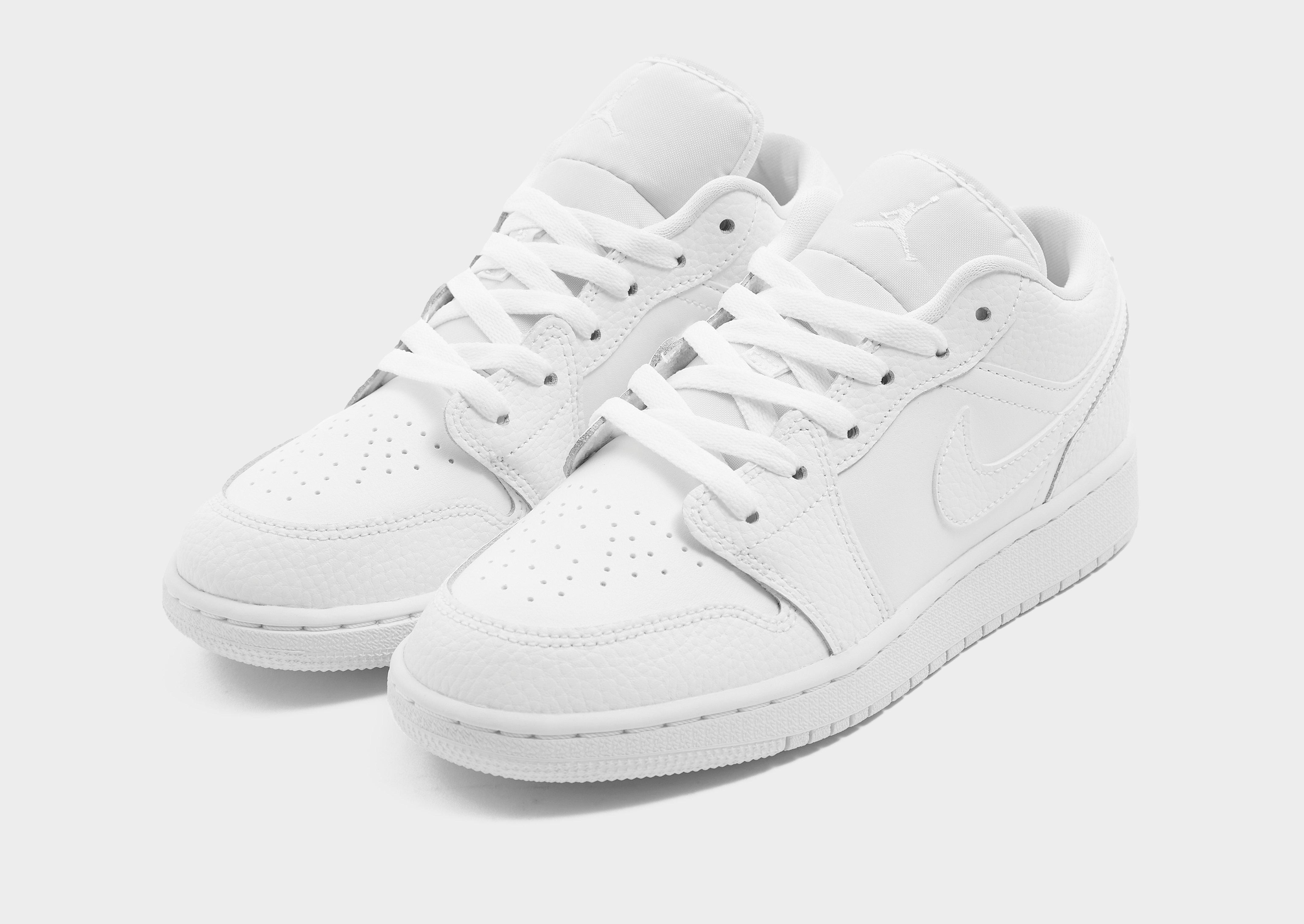 Buy White Jordan Air 1 Low Junior