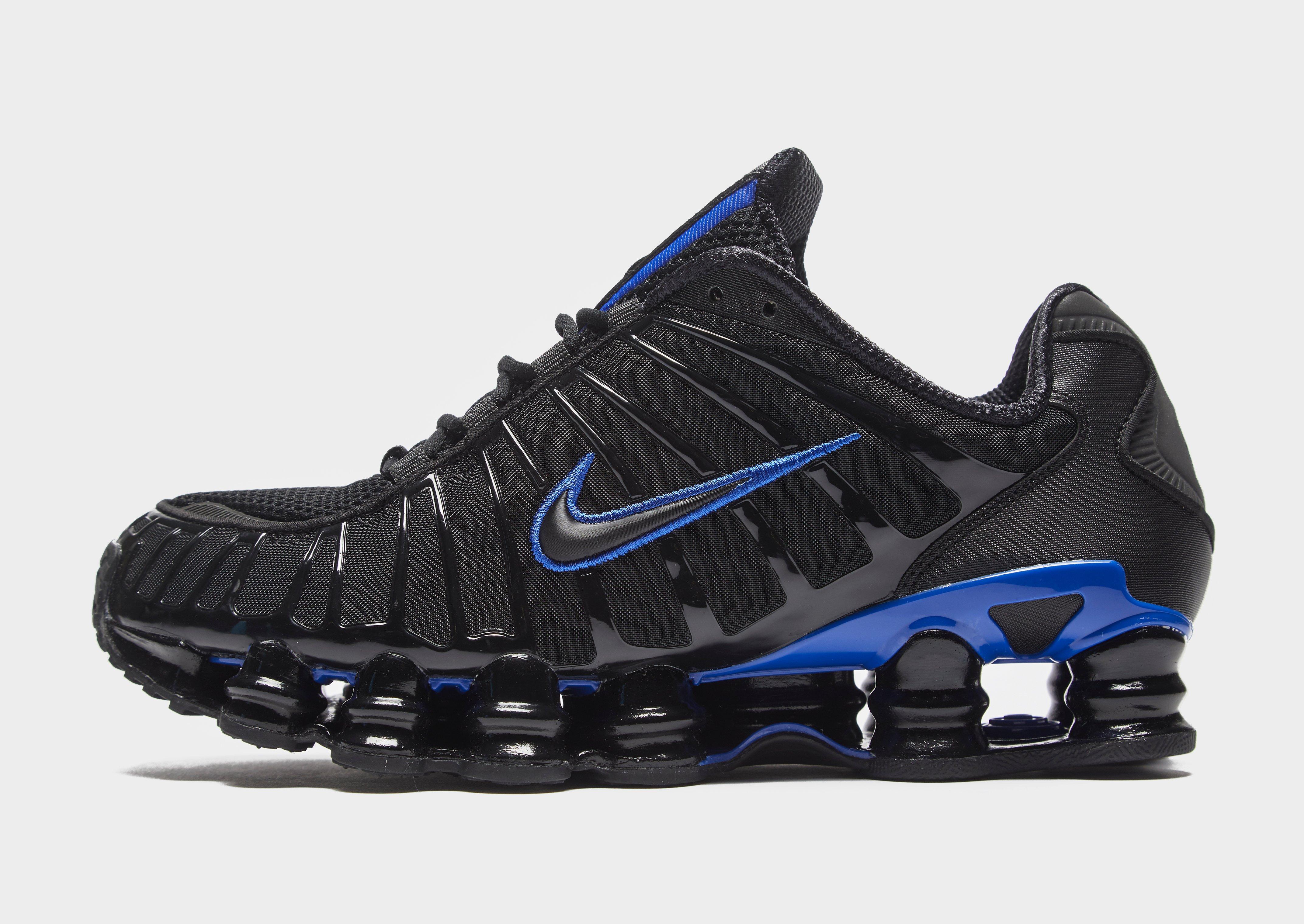 nike shox blue and black