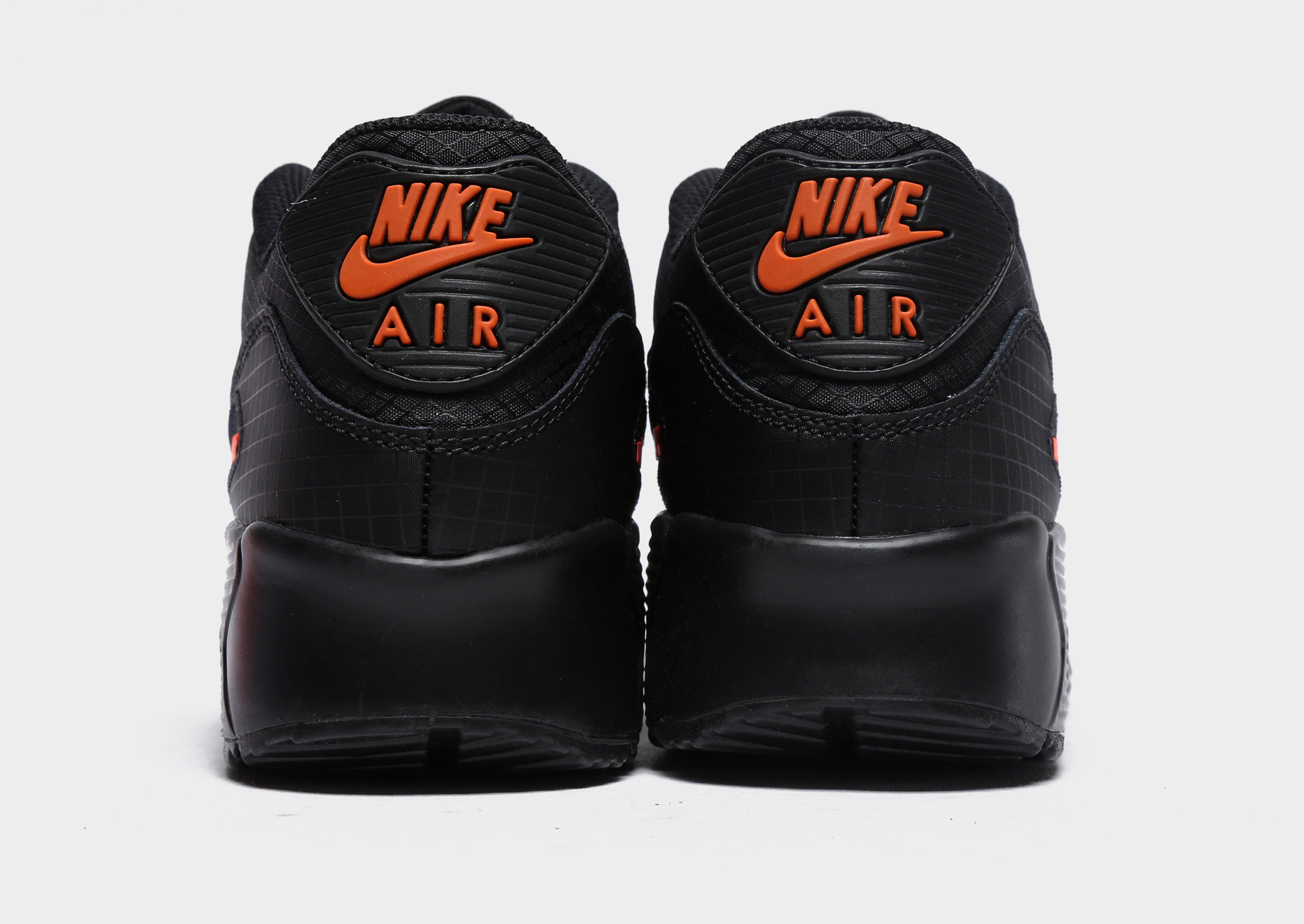 nike air max 90 junior black and orange