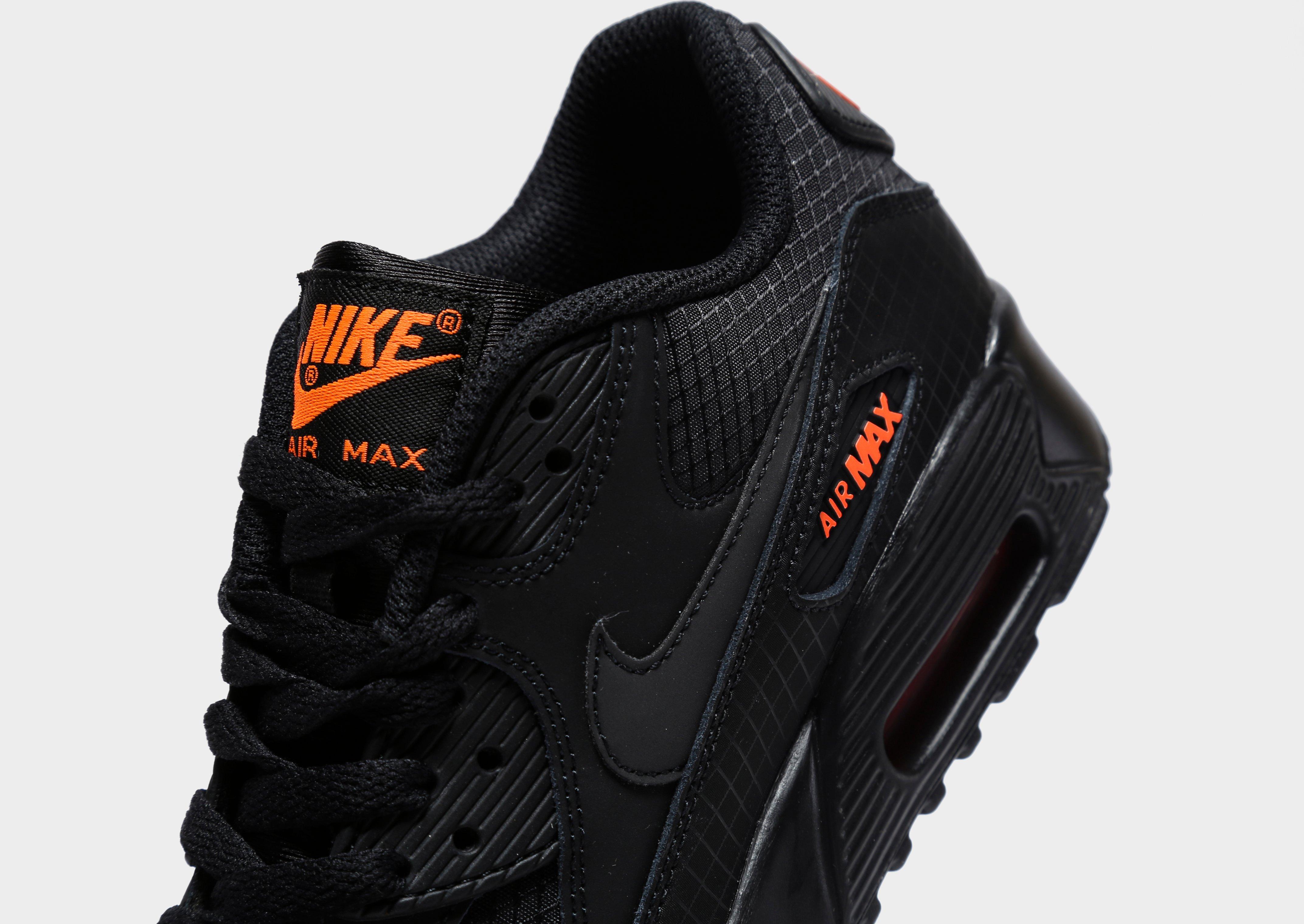 nike air max 90 junior black and orange