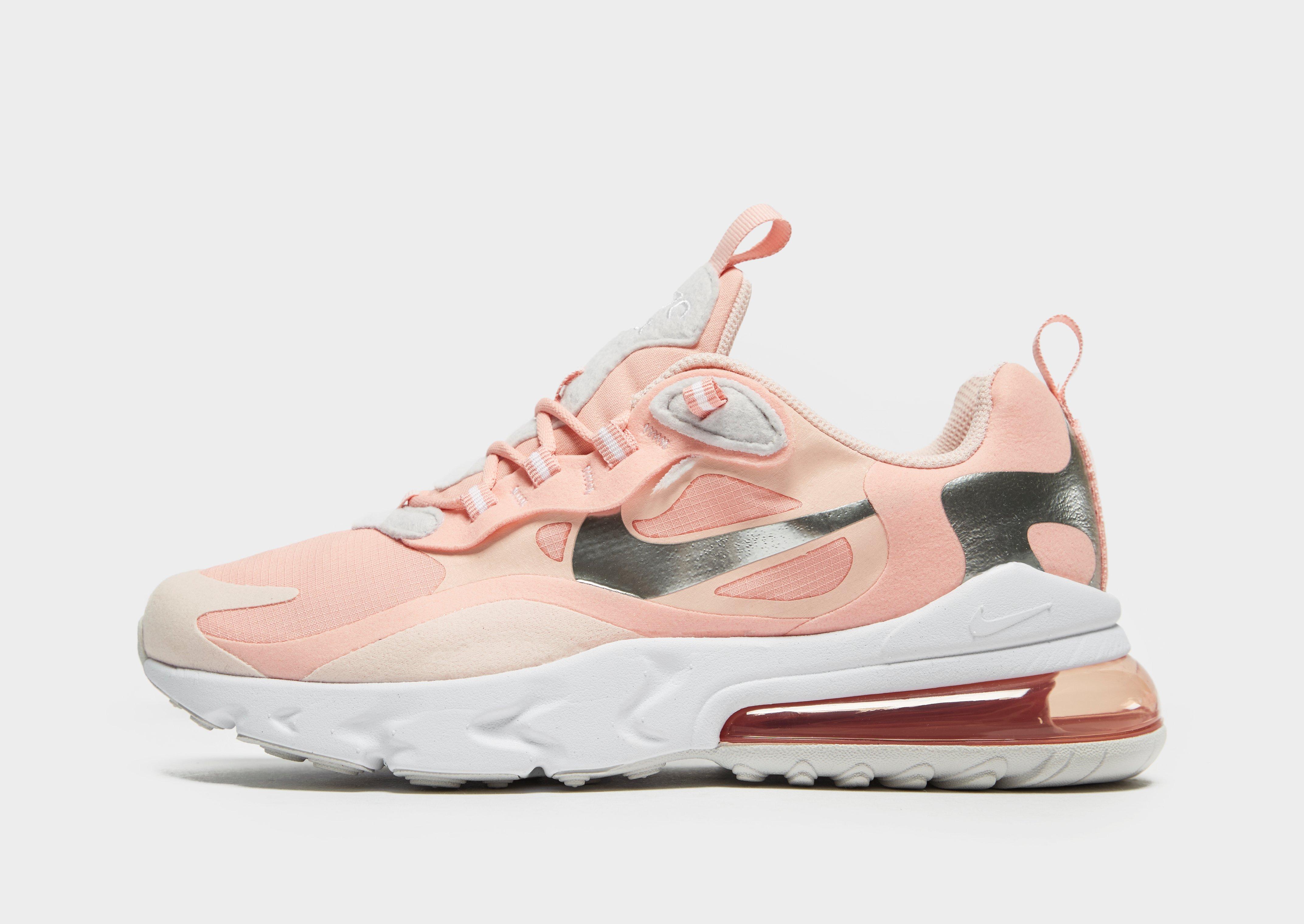 white & pink air max 270 knit trainers junior