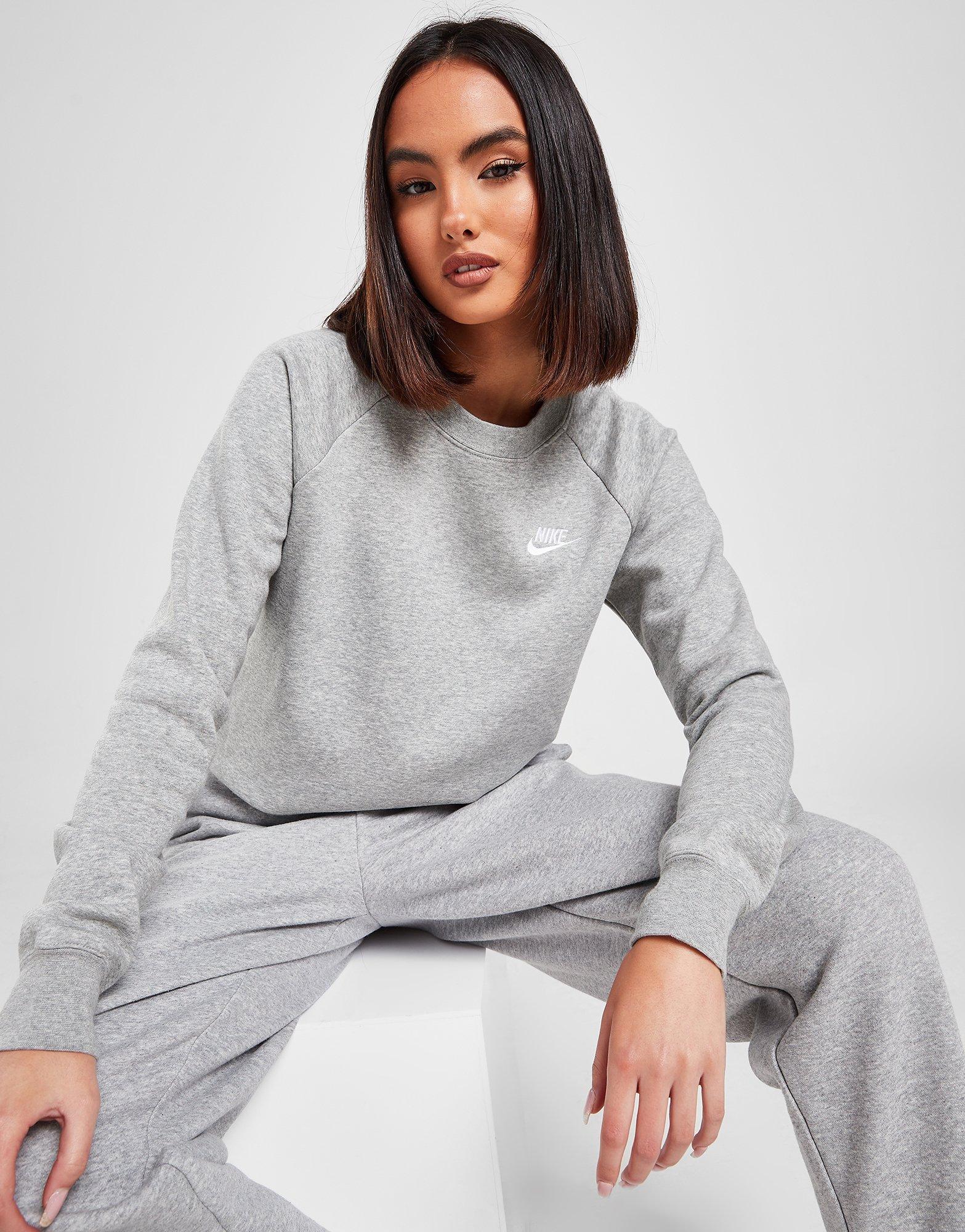 nike grey essentials crewneck sweatshirt