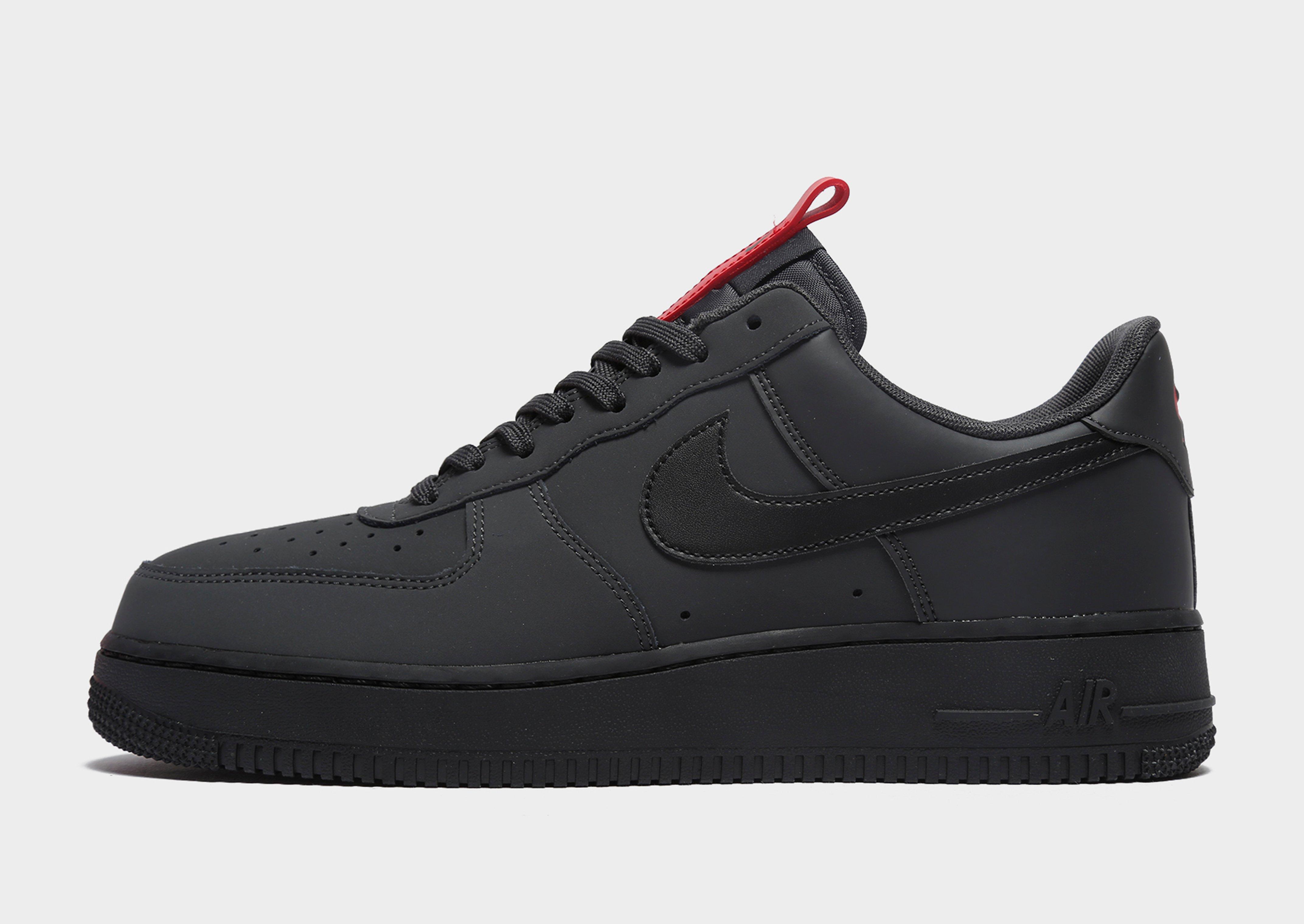 air force 1 anthracite black and red jd