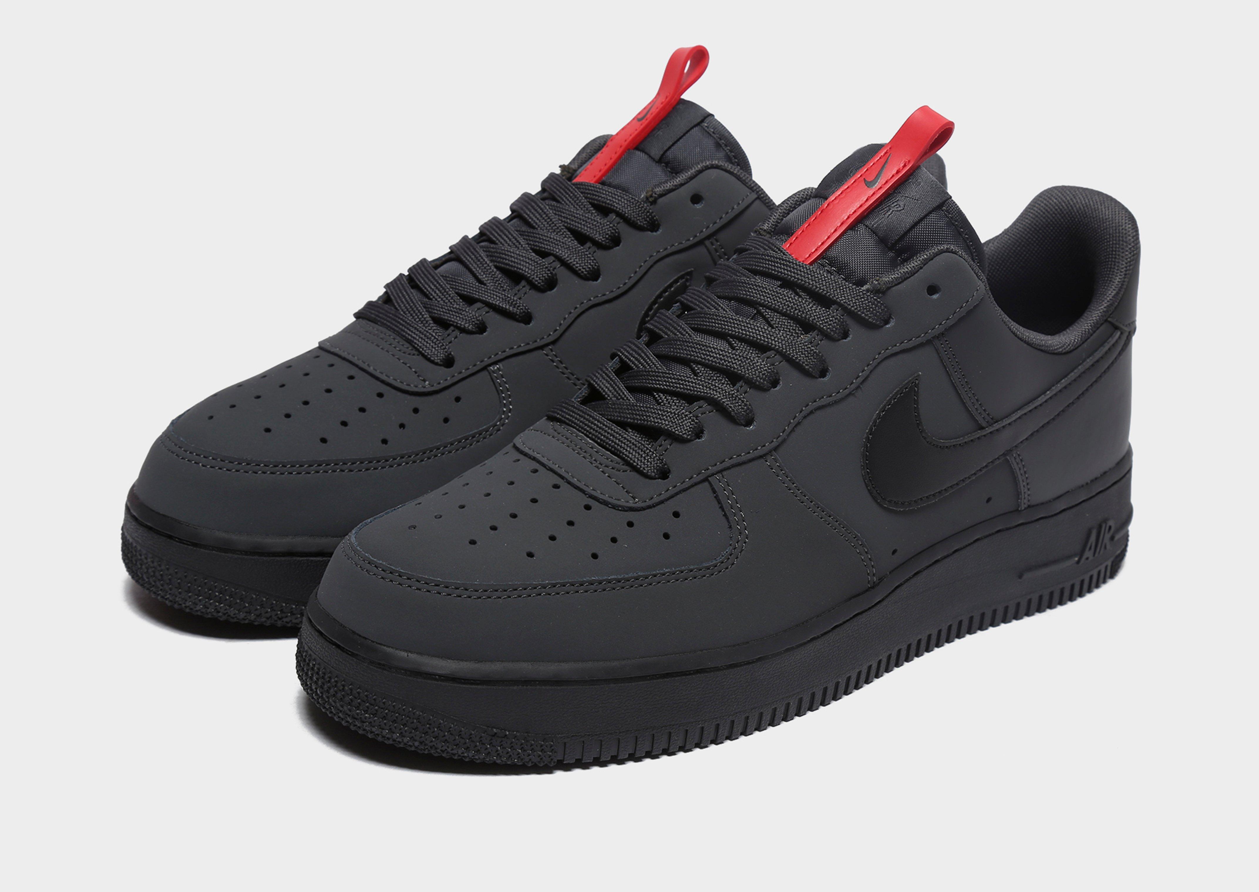 air force 1 anthracite black and red jd