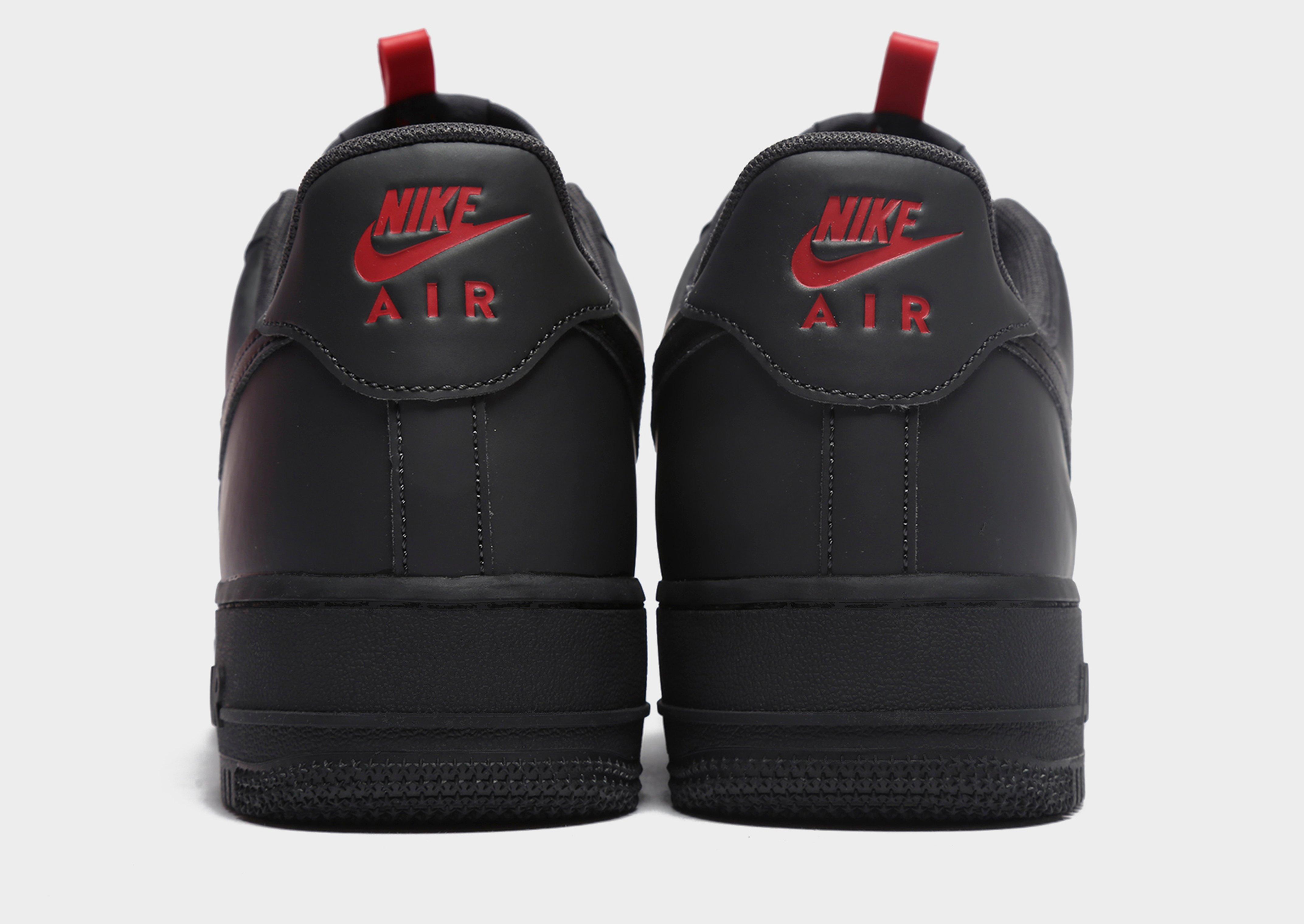 air force 1 anthracite black and red jd