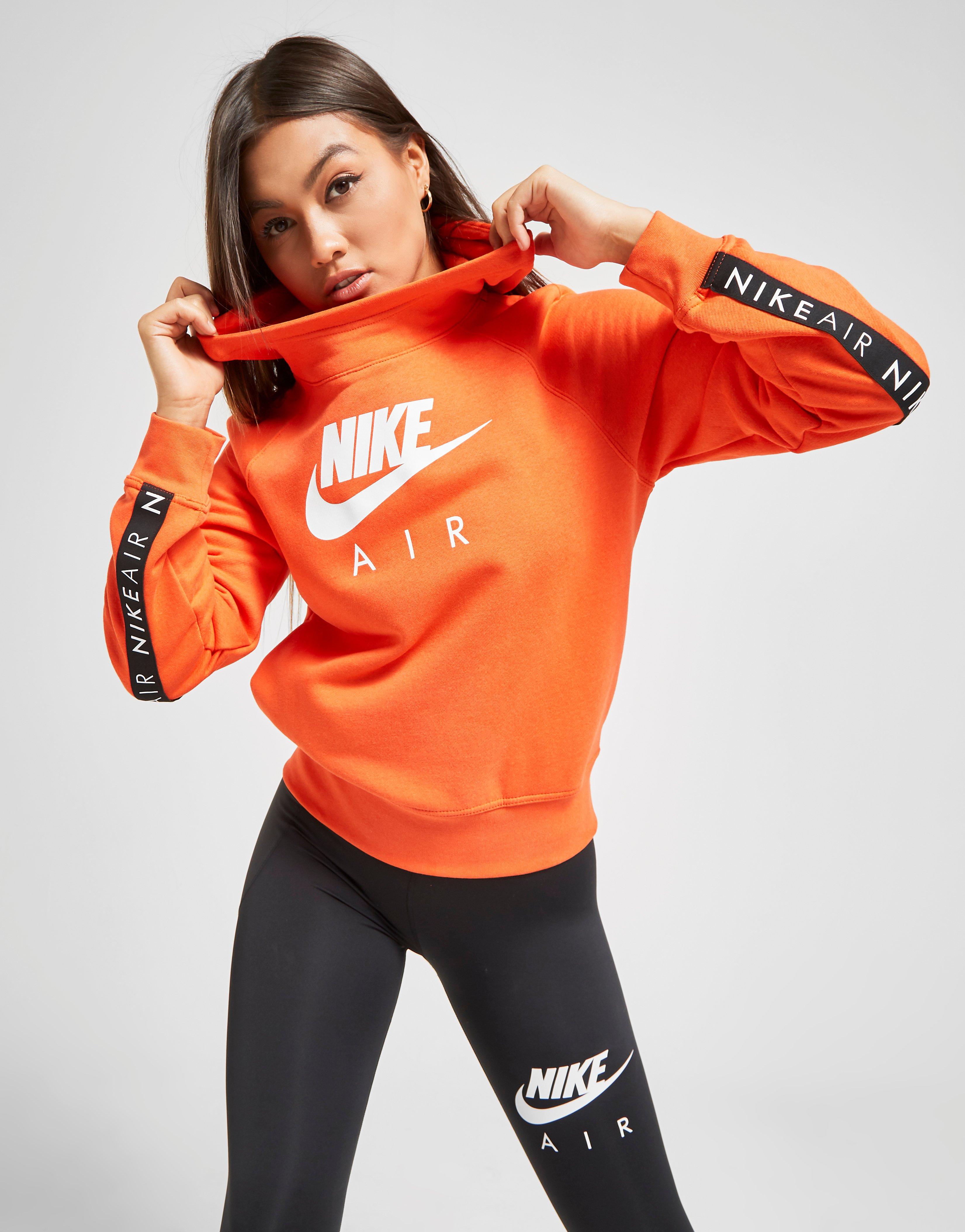 nike air hoodie orange