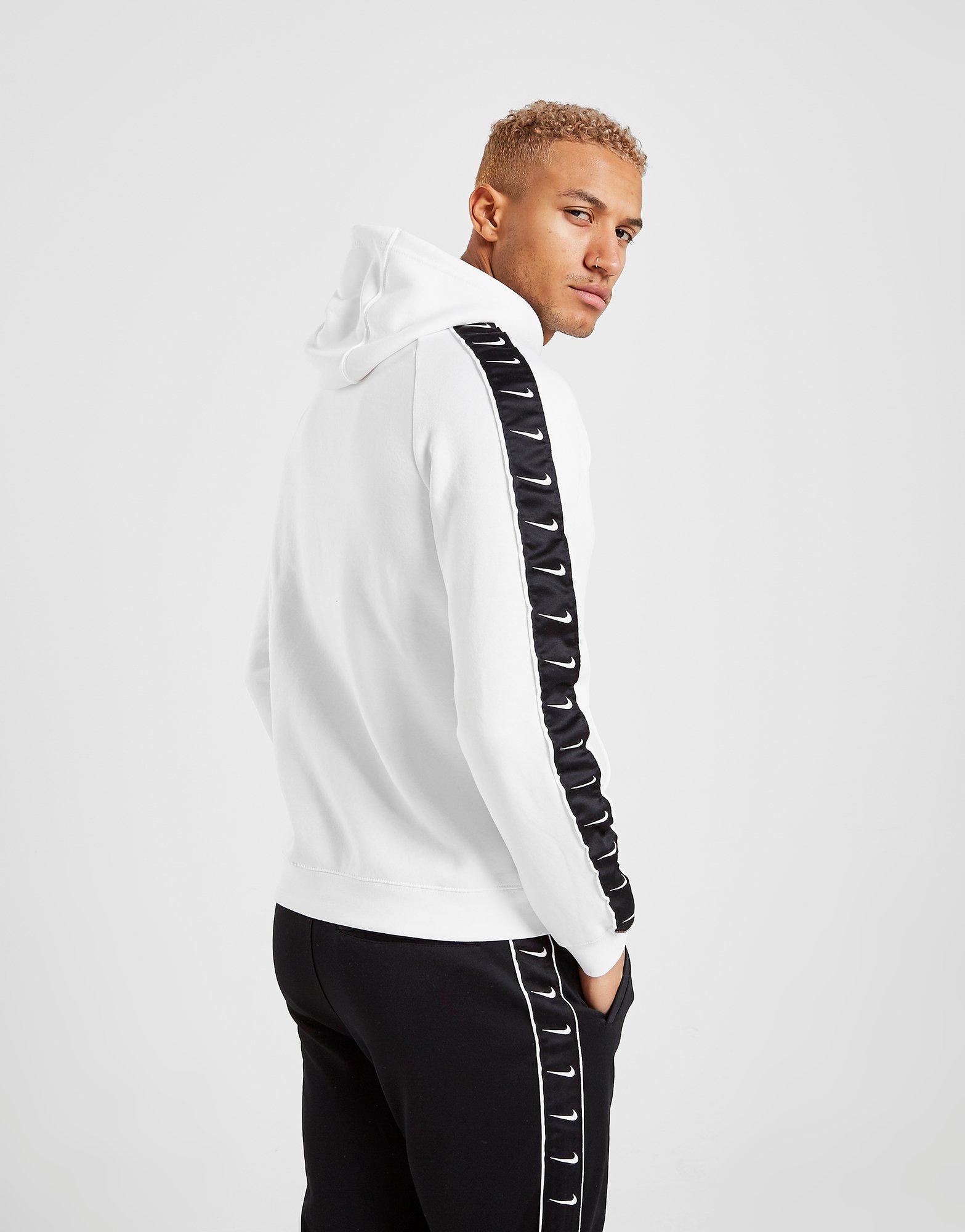 men's nike sportswear swoosh tape fleece hoodie