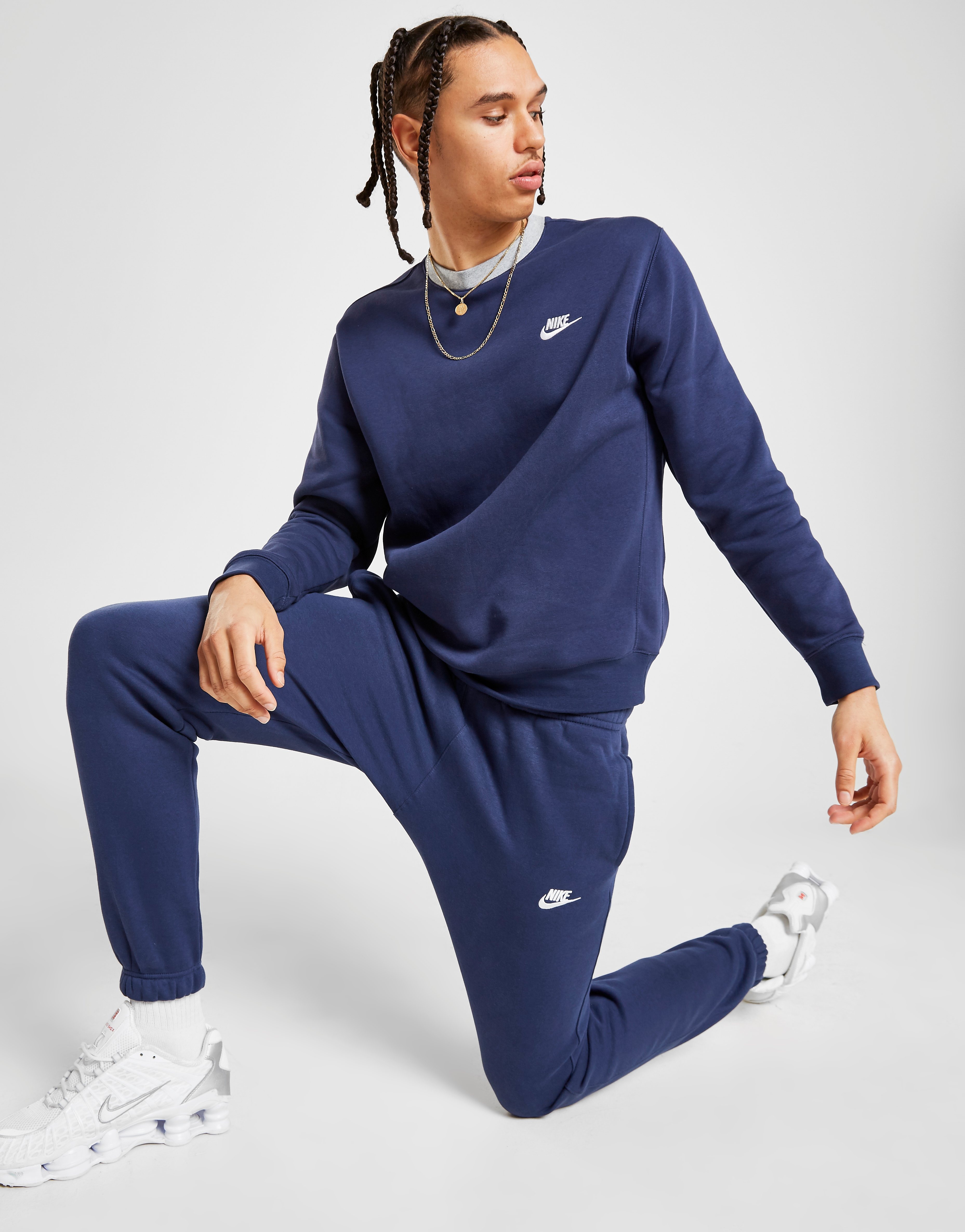 Koop Blauw Nike Club Cuffed Fleece Pants | JD Sports