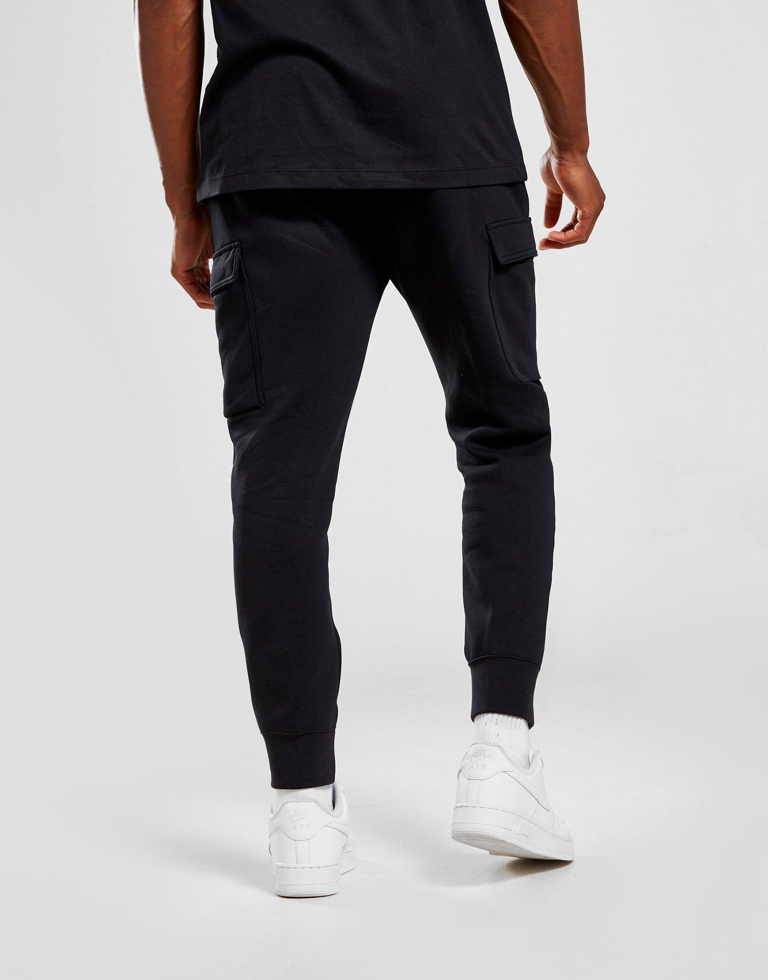 nike foundation cargo joggers black