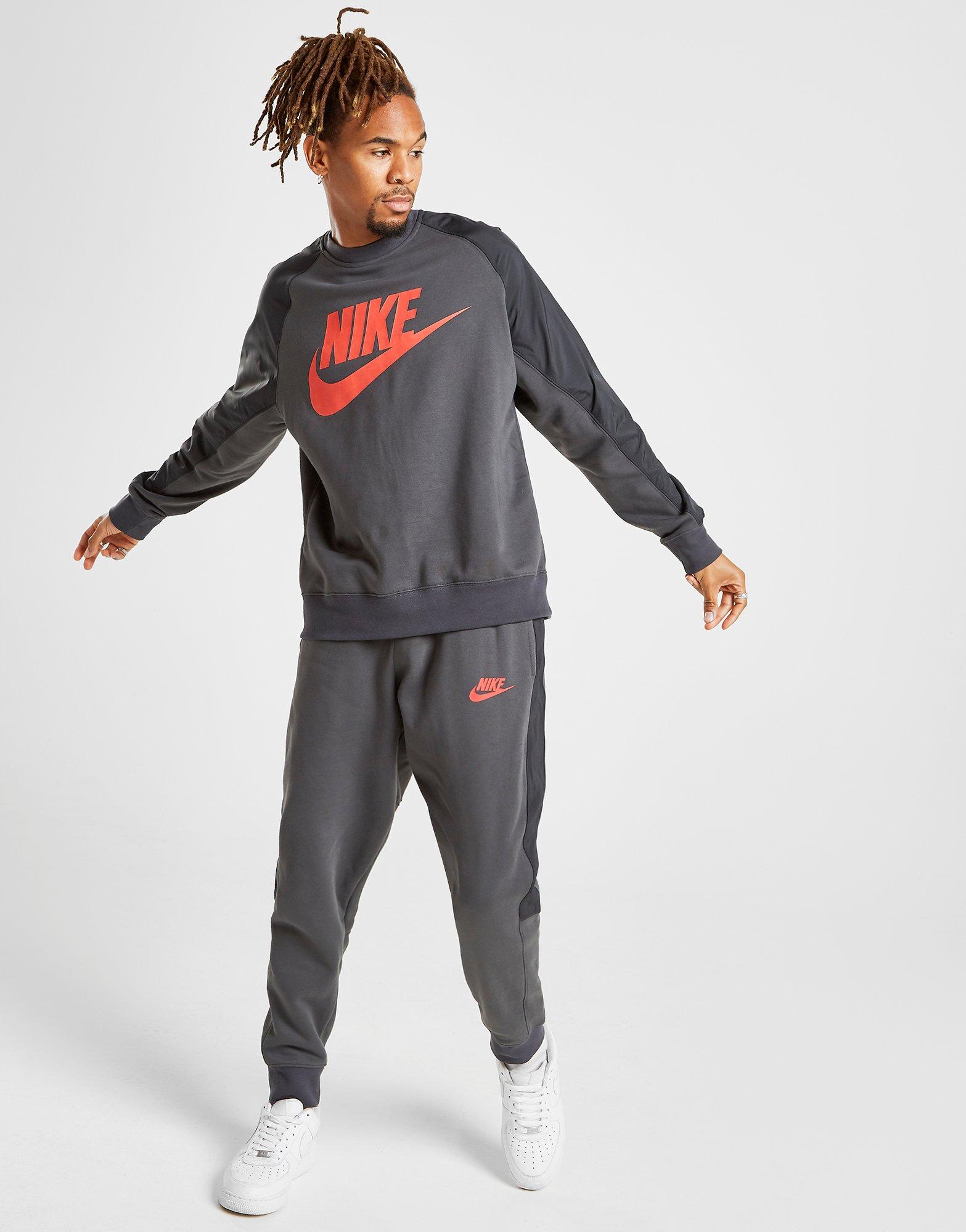 nike hybrid tracksuit grey